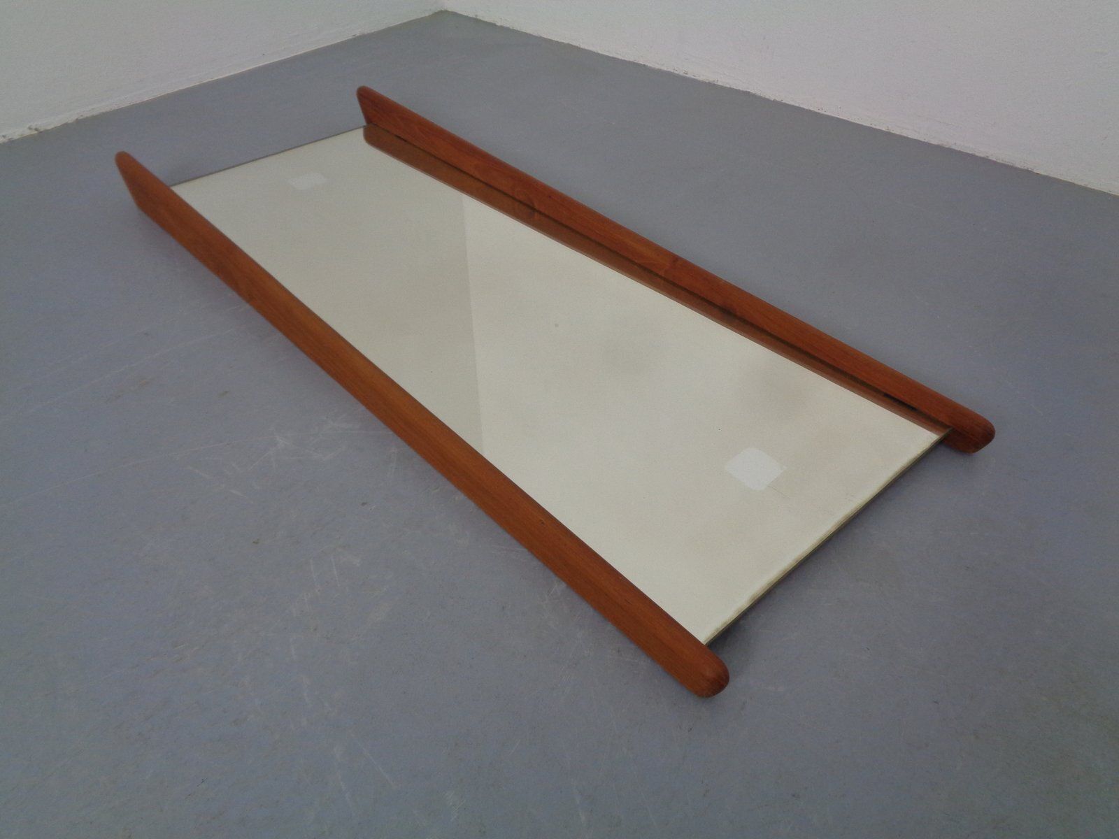 Large Teak Mirror By Uno & östen Kristiansson For Luxus, Sweden, 1960s photo vinterior