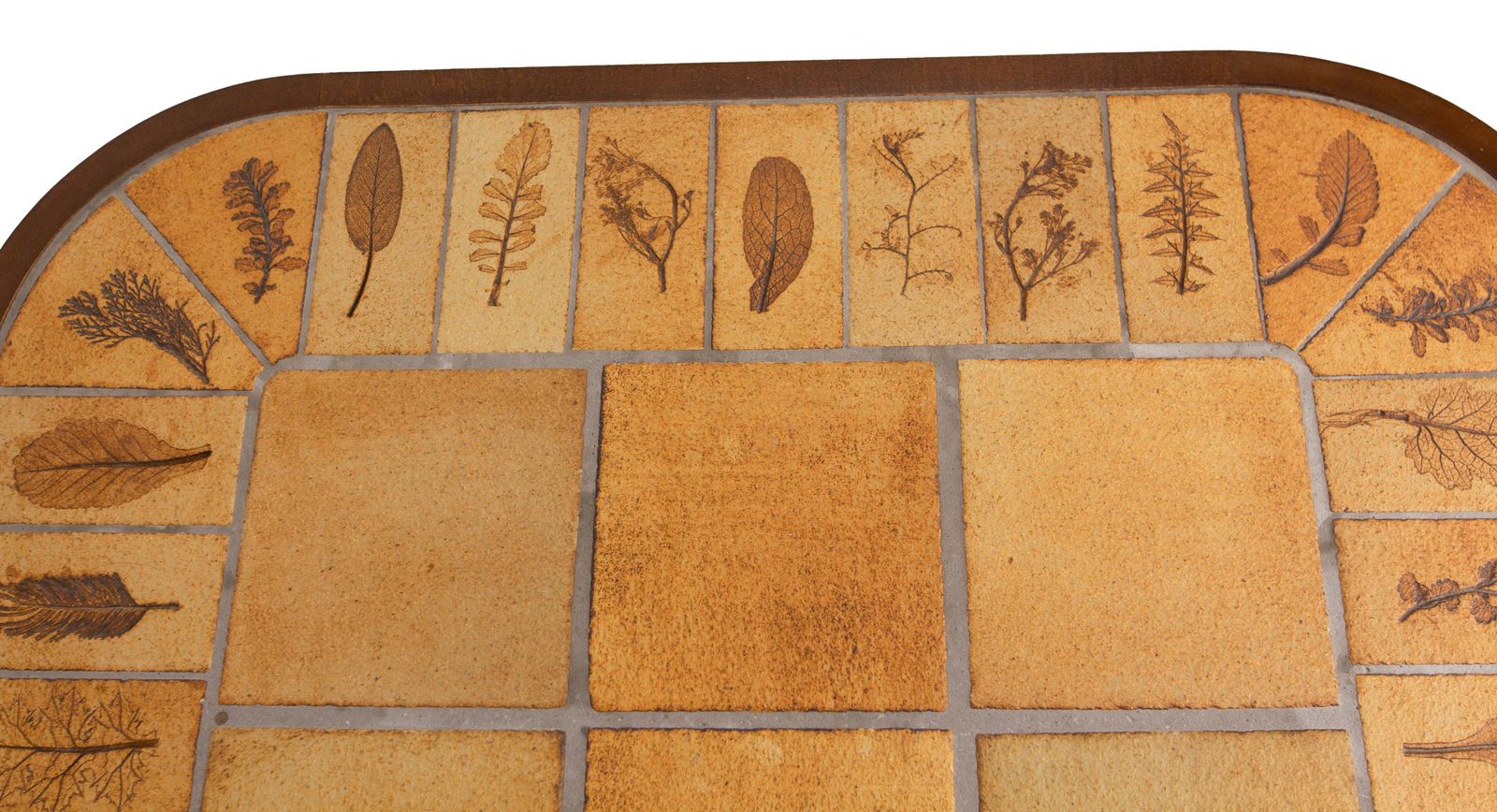 French Herbarium Coffee Table Vallauris Tiles In The Capron Style Circa 1970 photo vinterior