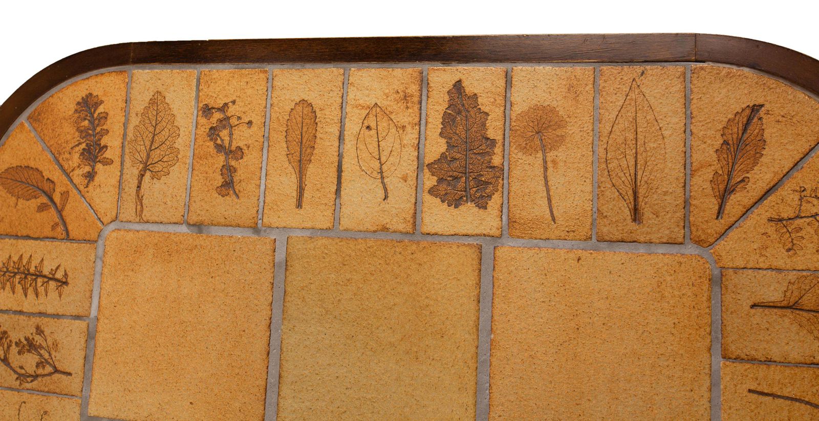 French Herbarium Coffee Table Vallauris Tiles In The Capron Style Circa 1970 photo vintage
