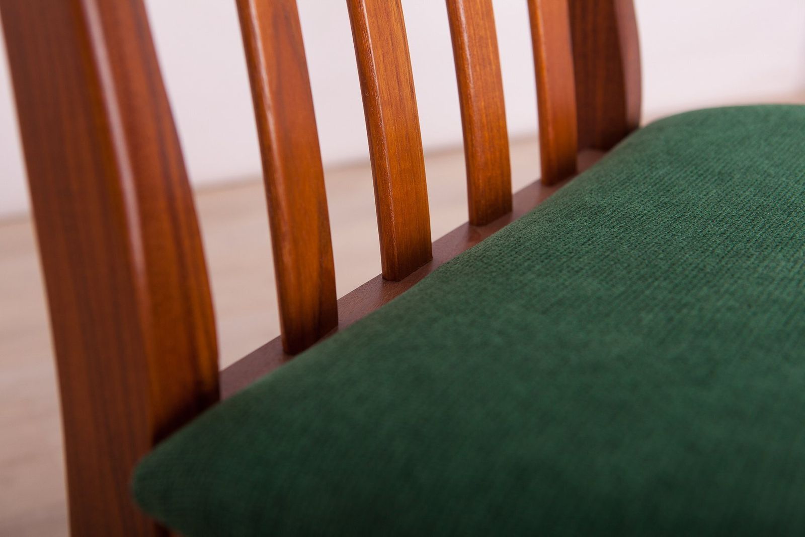 photo for sale Fabric And Teak Dining Chairs By Leslie Dandy For G Plan, 1960s, Set Of 6