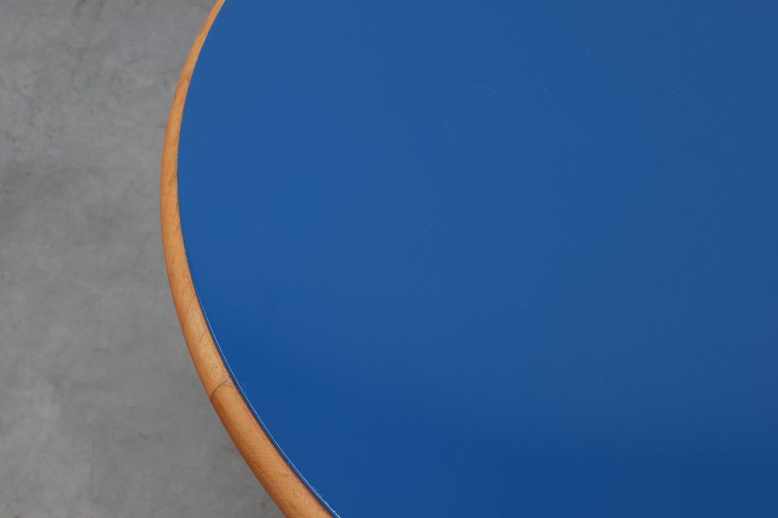 Vintage Round Tulip Coffee Table With Blue Top, France, 1960s photo 1041.0