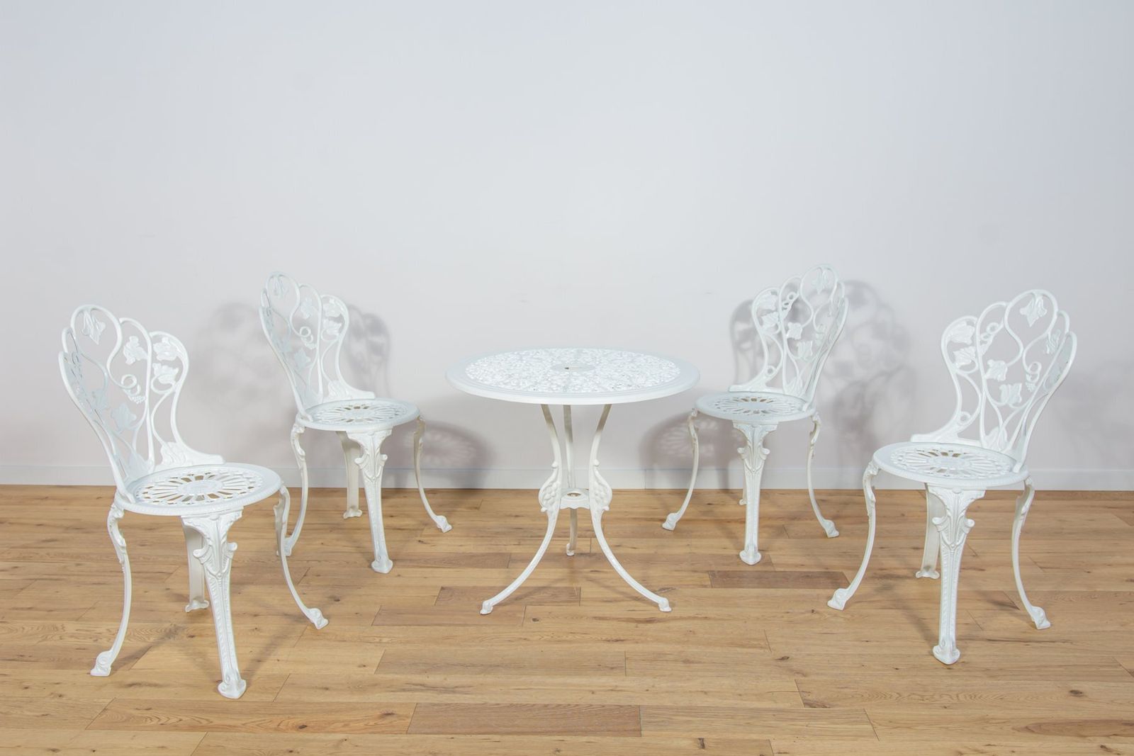 Art Nouveau Aluminum Garden Chairs, 1950s, Set Of 5