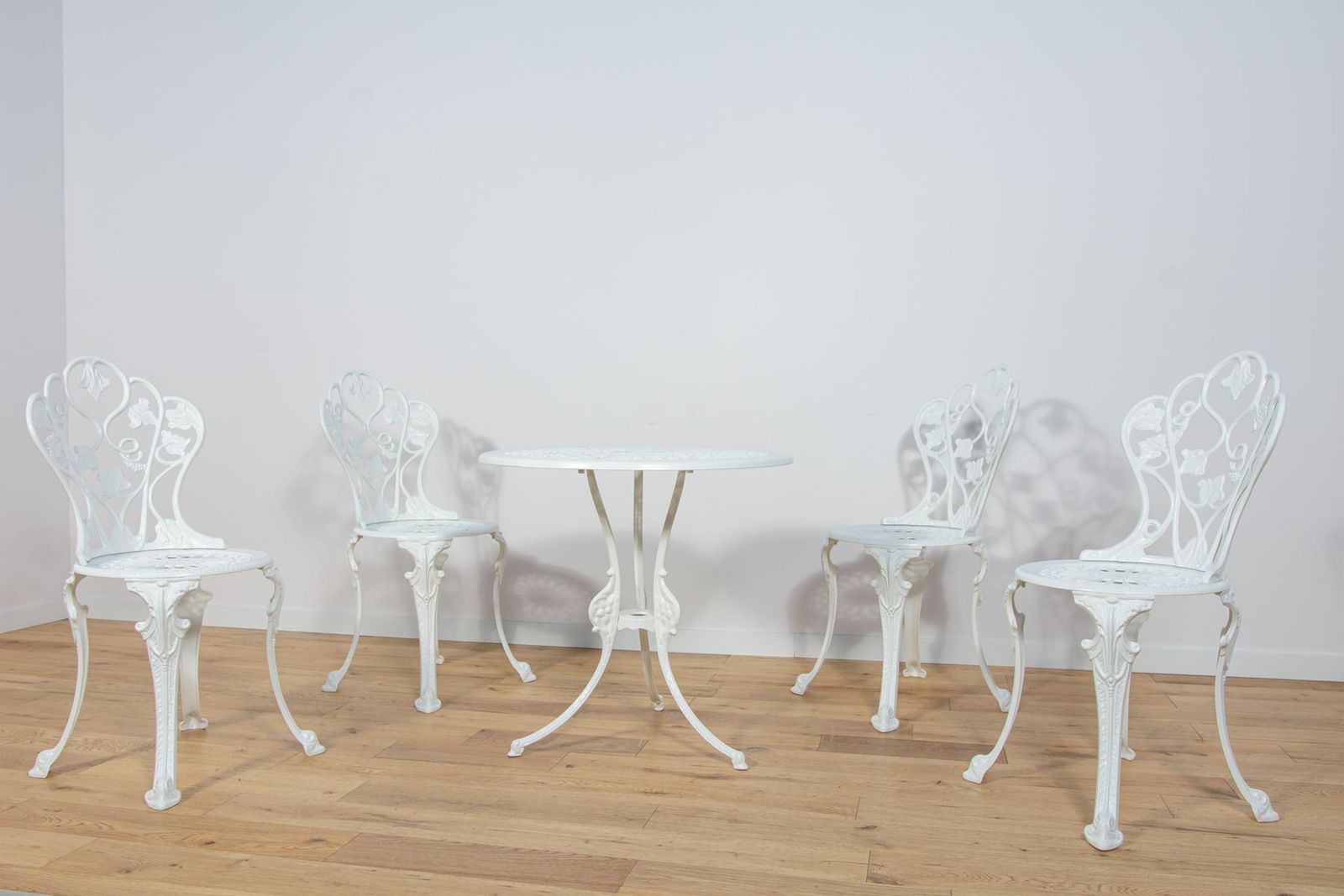 Art Nouveau Aluminum Garden Chairs, 1950s, Set Of 5 photo 2442.0