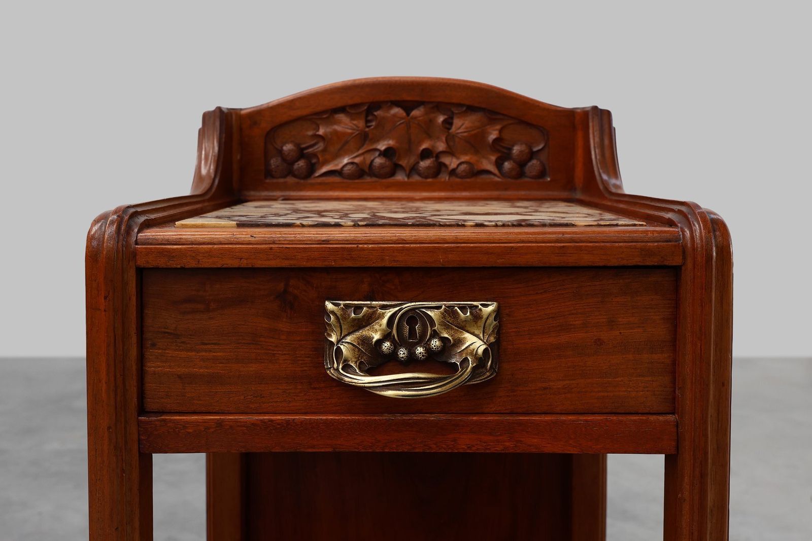 Art Nouveau Nightstands With Marble Top Attributed To Paul Alexandre Dumas, France, 1910s, Set Of 2 photo 8848.0