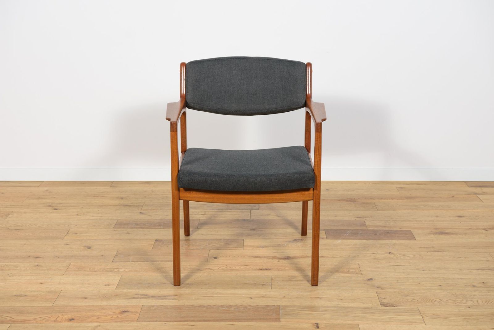 Mid Century Teak & Leather Armchair By Erik Buck For ørum Møbelfabrik, Denmark, 1960s photo for sale