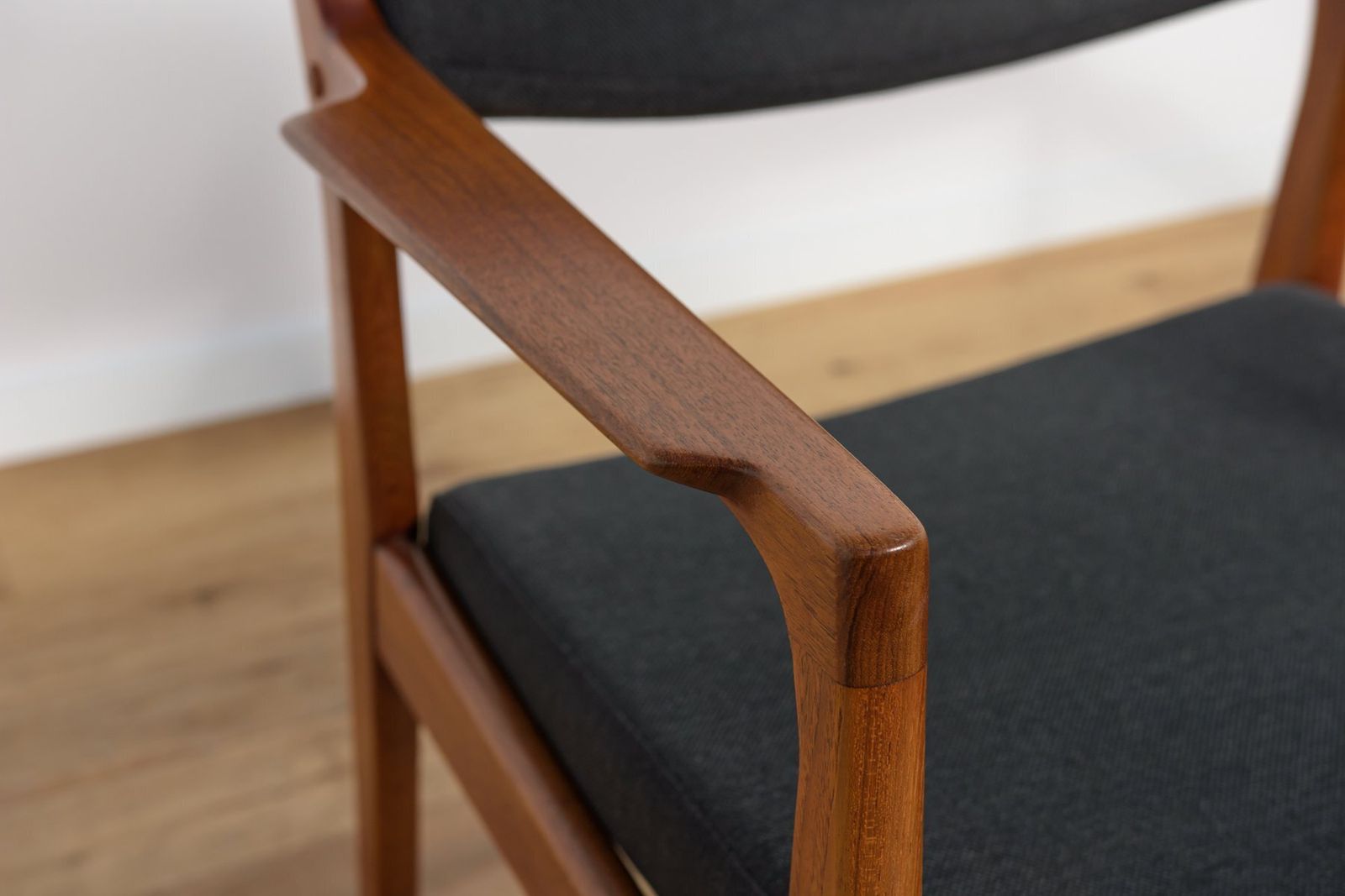 Furniture Mid Century Teak & Leather Armchair By Erik Buck For ørum Møbelfabrik, Denmark, 1960s photo