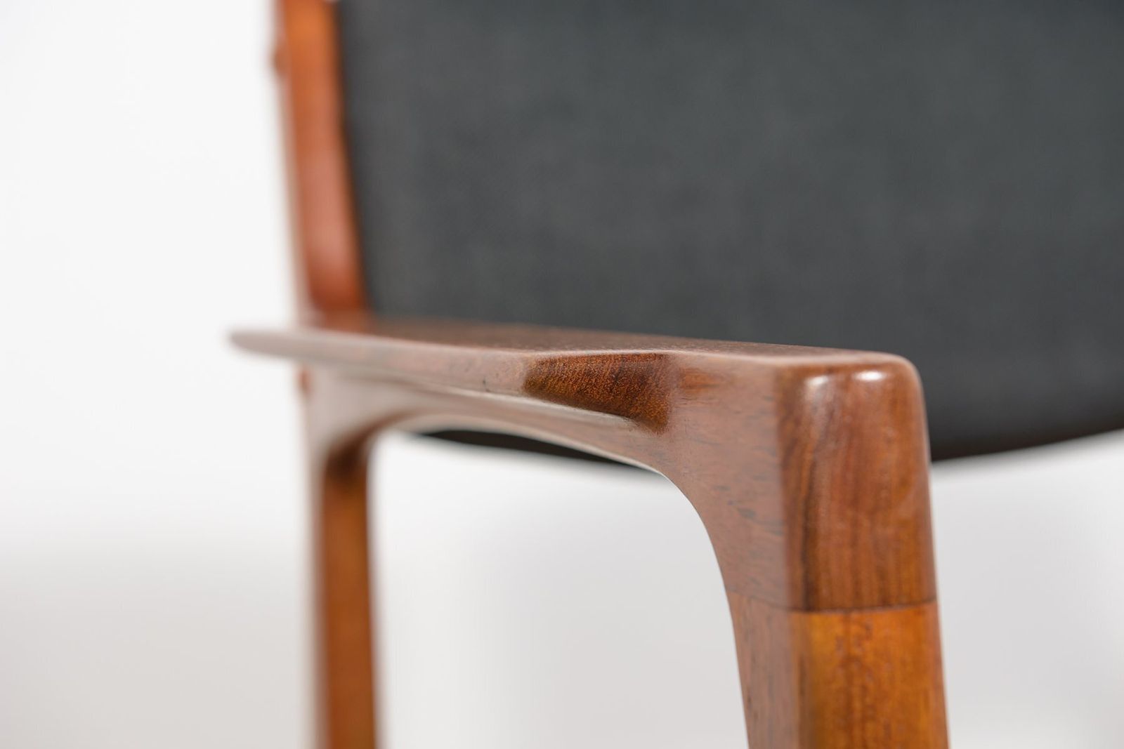photo vintage Mid Century Teak & Leather Armchair By Erik Buck For ørum Møbelfabrik, Denmark, 1960s