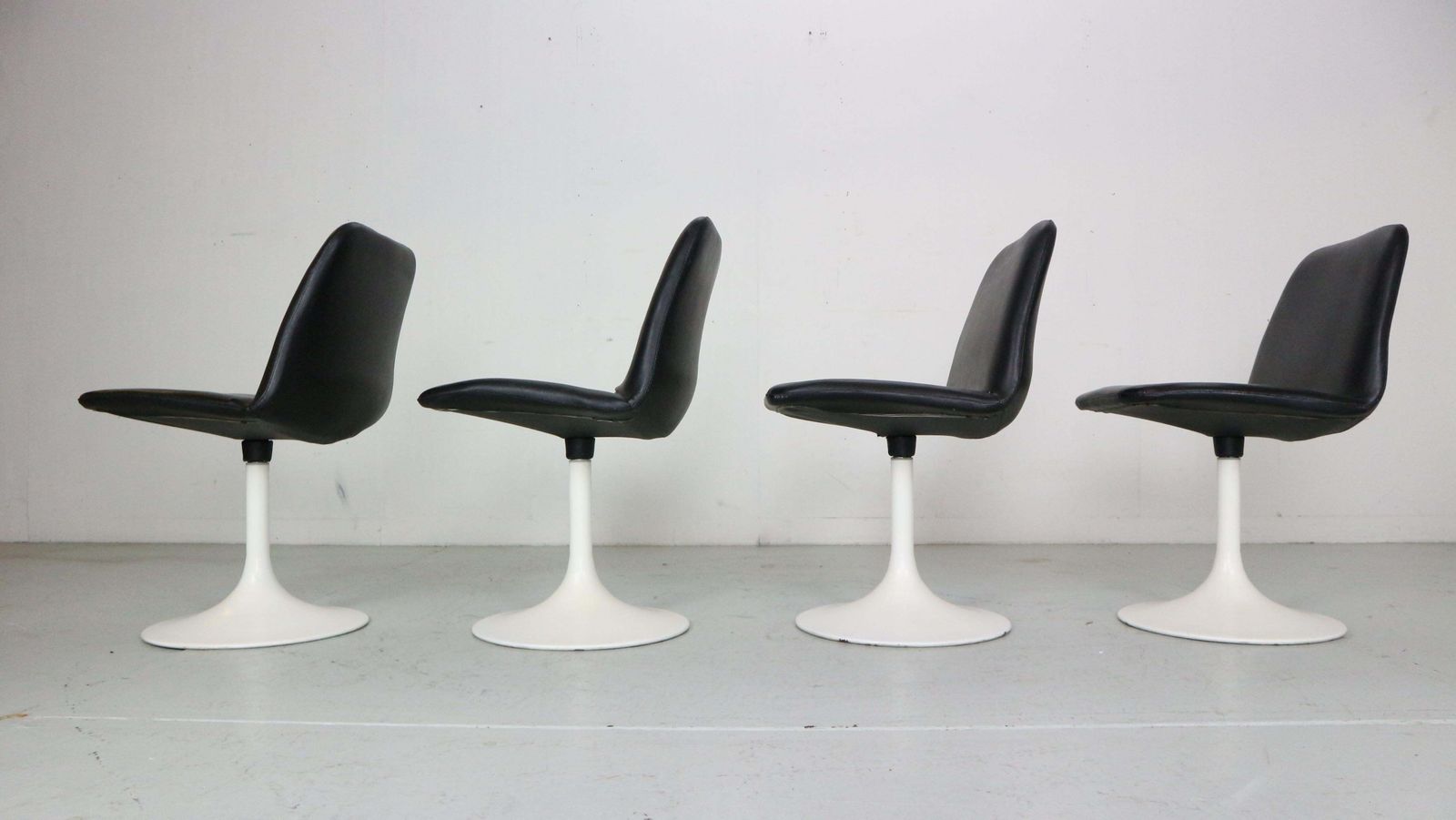 Scandinavian Modern Set Of 4 Dinning Chairs By Börje Johanson Vinga, Sweden 1970 photo vintage