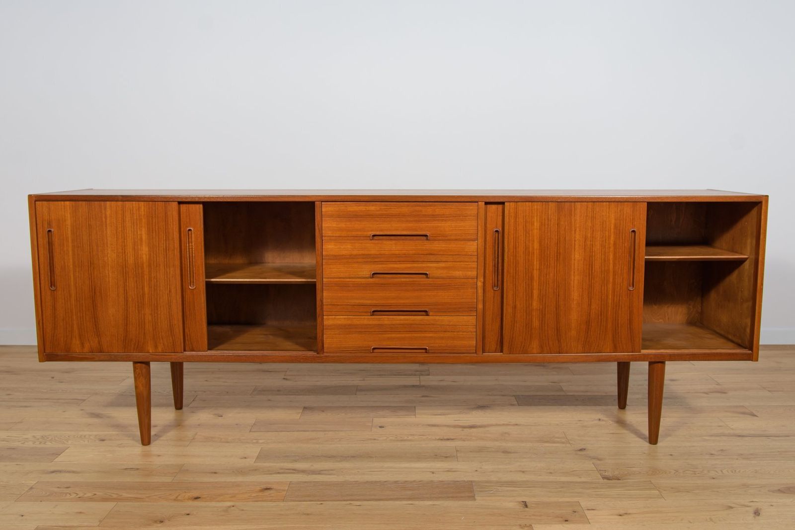 Furniture Mid Century Teak Sideboard By Nils Jonsson For Hugo Troeds, Sweden, 1960s photo
