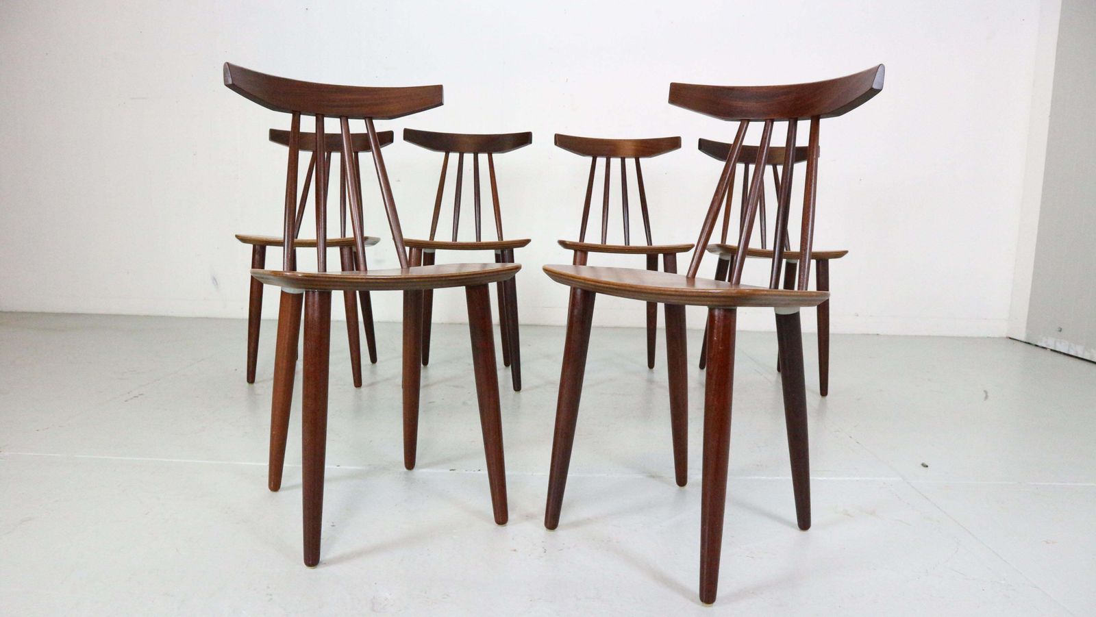 Poul Volther Set Of 6 Dinning Room Chairs "3705" For Fremel Røjle, Denmark, 1960 photo furniture