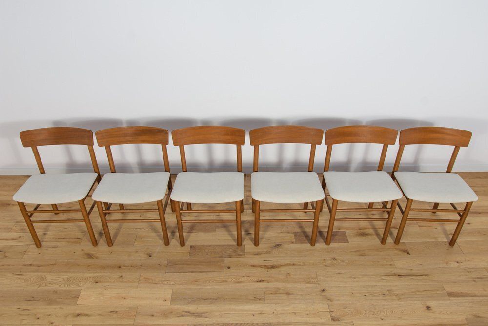 J39 Folkchairs Chairs By Børge Mogensen For Farstrup, 1950s, Set Of 6 photo for sale