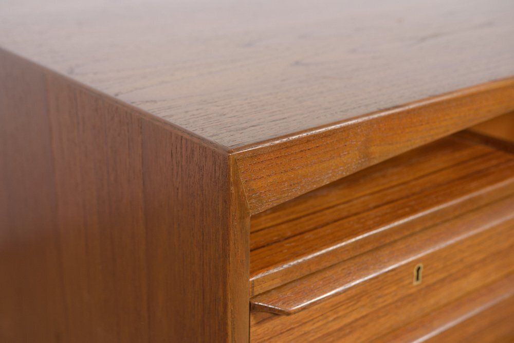 photo buy Mid Century Freestanding Teak Desk By Valdemar Mortensen, 1960s