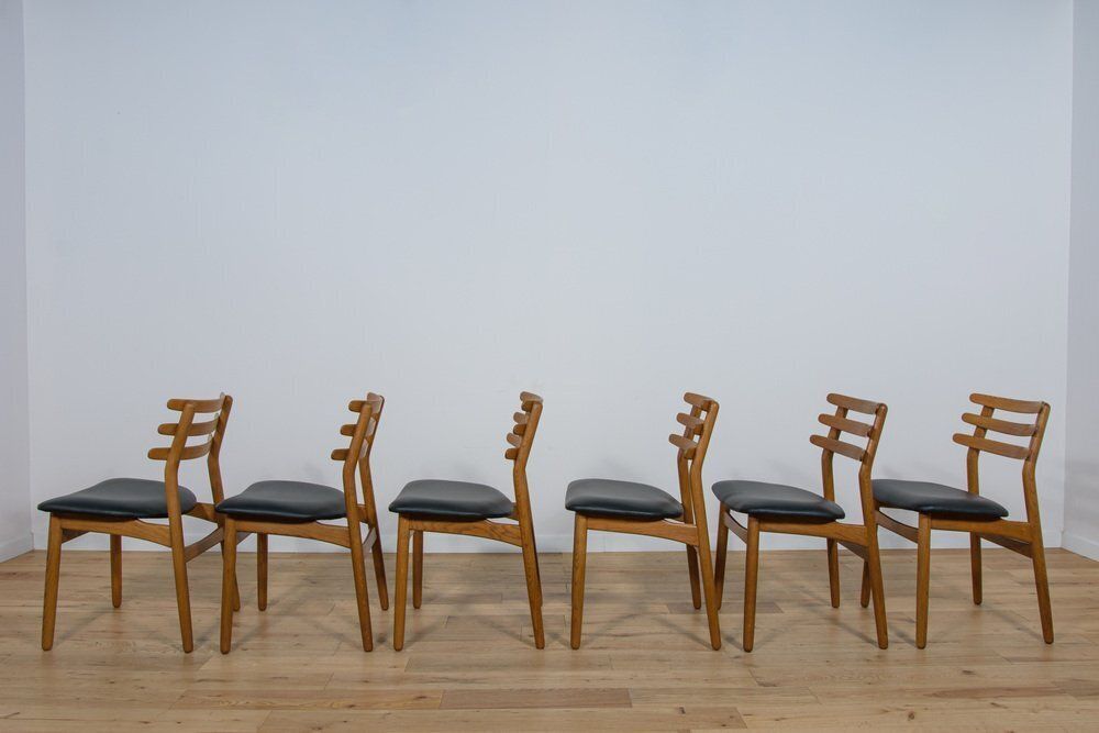 Mid Century Oak Dining Chairs By Poul Volther For Fdb Mobler, Denmark, 1960s, Set Of 6 photo 3692.0