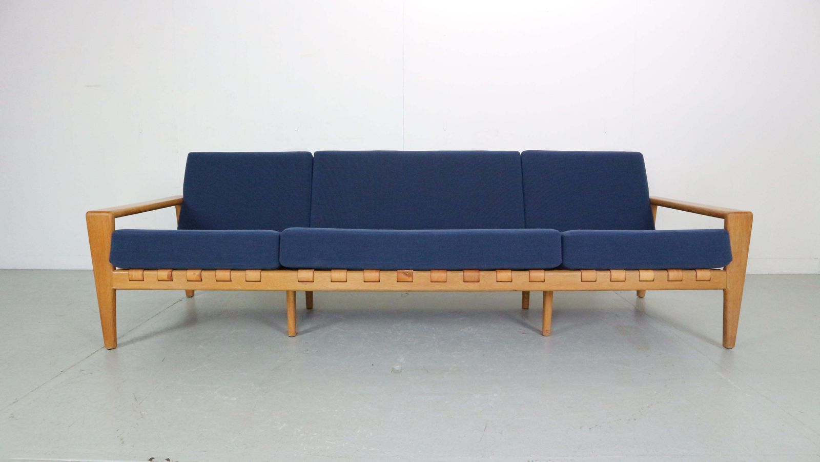 Svante Skogh Swedish Model  "Bodö" Oak 3, 5 Seater Sofa For Säffle Möbler, 1950 photo furniture