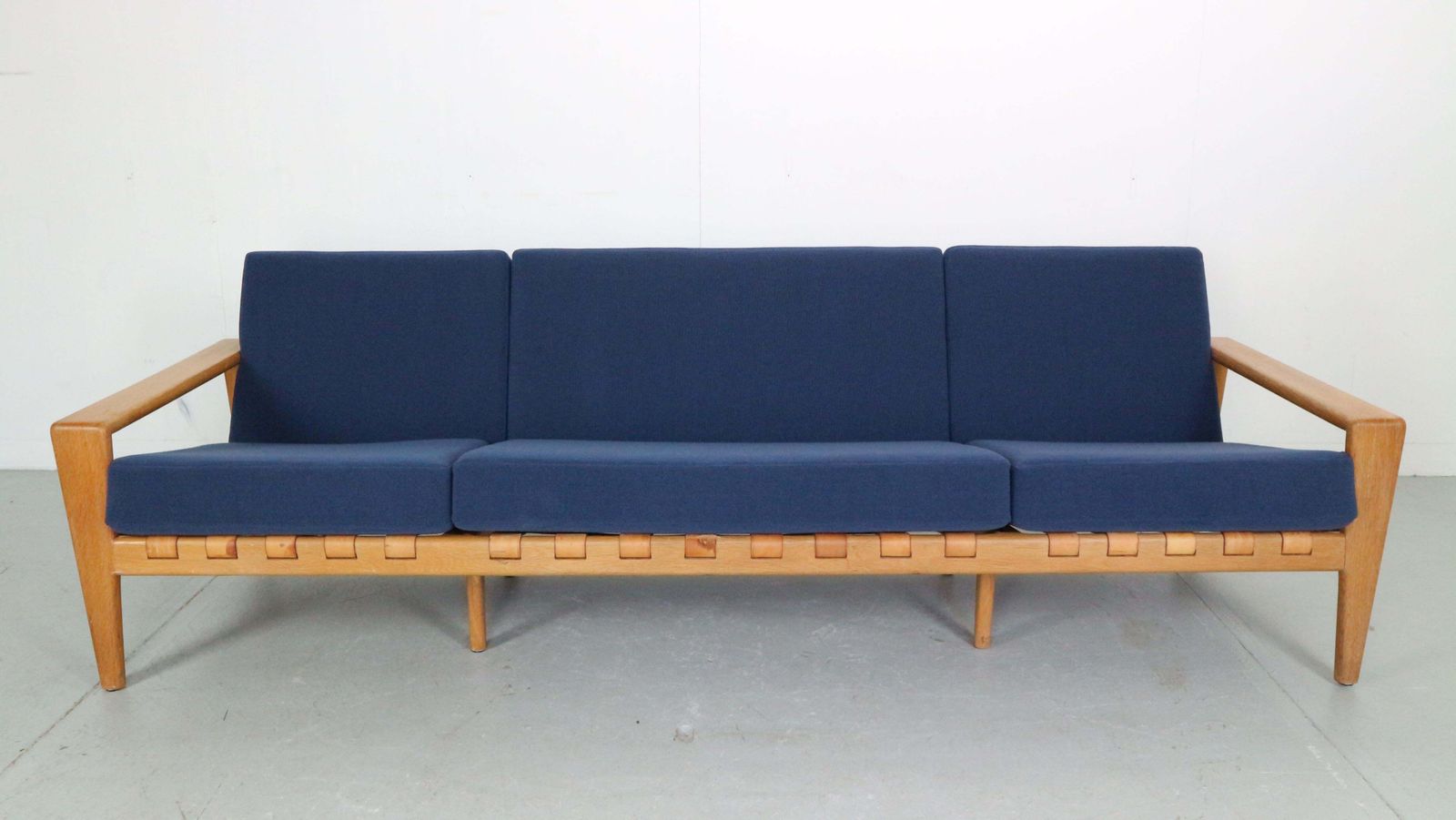 Svante Skogh Swedish Model  "Bodö" Oak 3, 5 Seater Sofa For Säffle Möbler, 1950 photo for sale