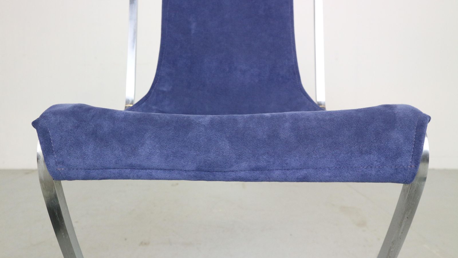 photo for sale Pierre Cardin Set Of 4 Dinning Chairs Velvet& Steel For Maison Jansen, 1970