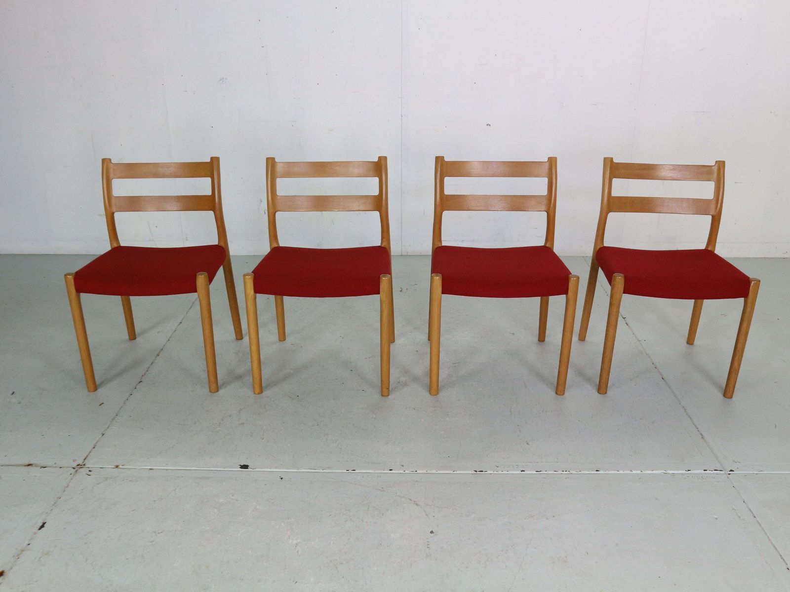 Niels Otto Moller Set Of 4 Dining Chairs Model 84 For Højbjerg, Denmark 1970s photo Furniture