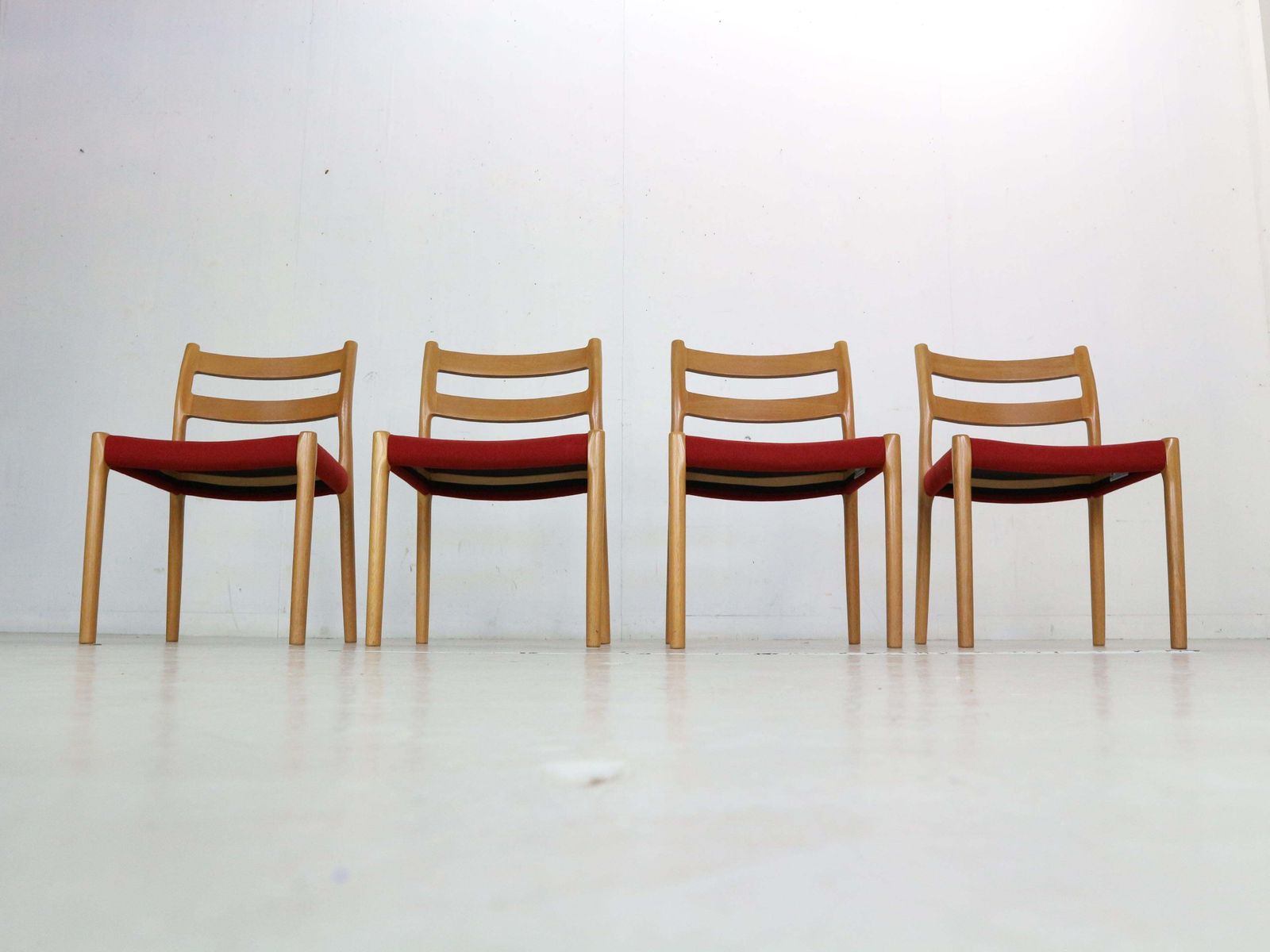 Niels Otto Moller Set Of 4 Dining Chairs Model 84 For Højbjerg, Denmark 1970s photo 1691.0
