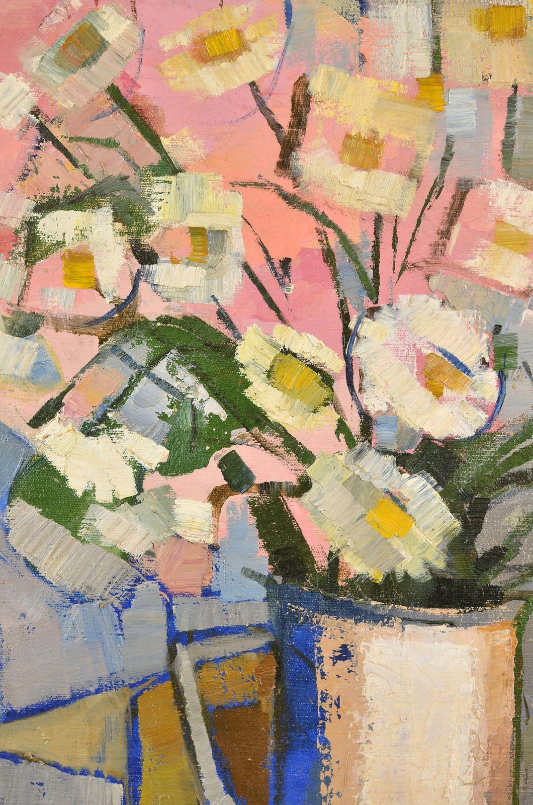 Janis Krontals Still Life With Dasies. Oil On Canvas. 80x70.5 Cm1960 Ies photo Art