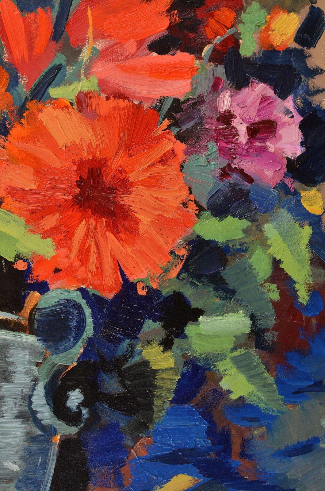 Janis Krontals Still Life With Flowers. 1969, Plywood, Oil, 80x65 Cm photo 1414.0