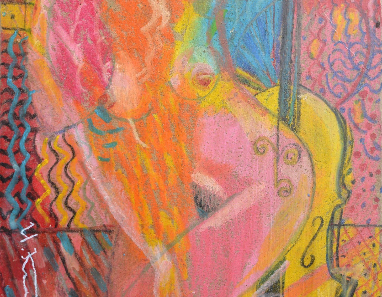 Uldis Krauzegirl With Chello. 2020. Oil/Cardboard, 37x24 Cm2020 photo 347.0