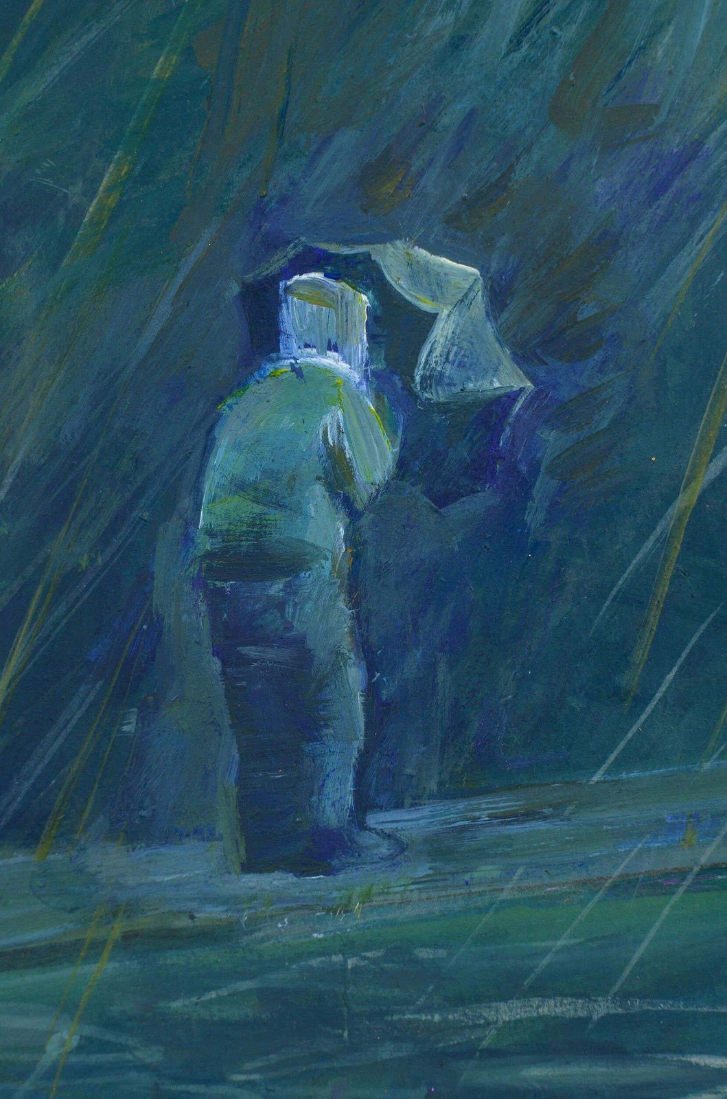 Ansis Butnorin The Rain. 2024., Acrylic On Paper, 25x25 Cm2024 photo furniture