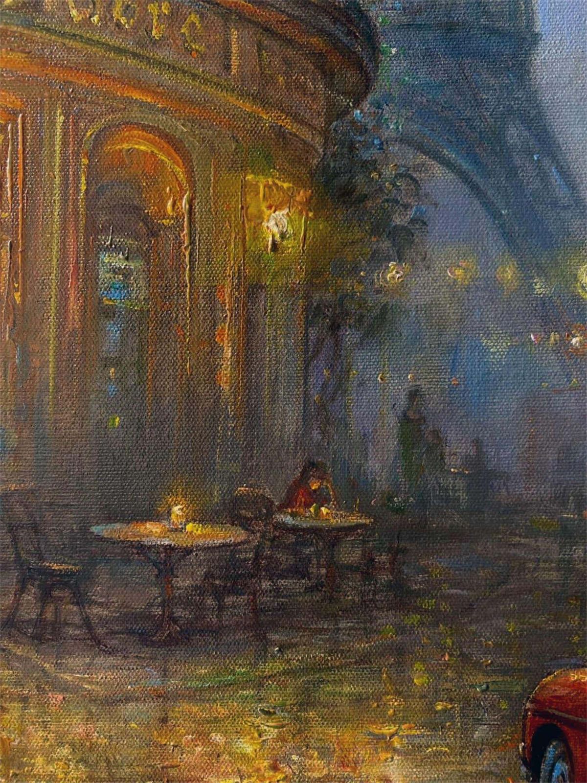 Igor Maikovcafé Parisien. 2025. Oil On Canvas. 50x60 Cm1994 photo vintage