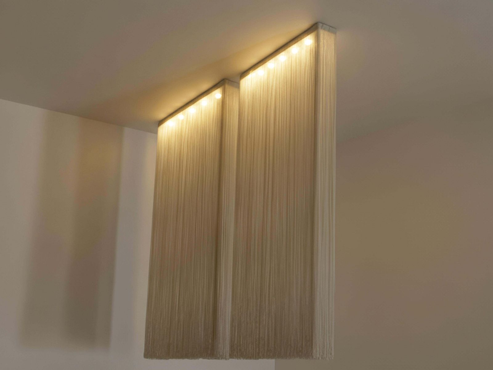 Pair Of Mariyo Yagi Garbo Chandeliers Metal And Nylon 1970s photo Lighting