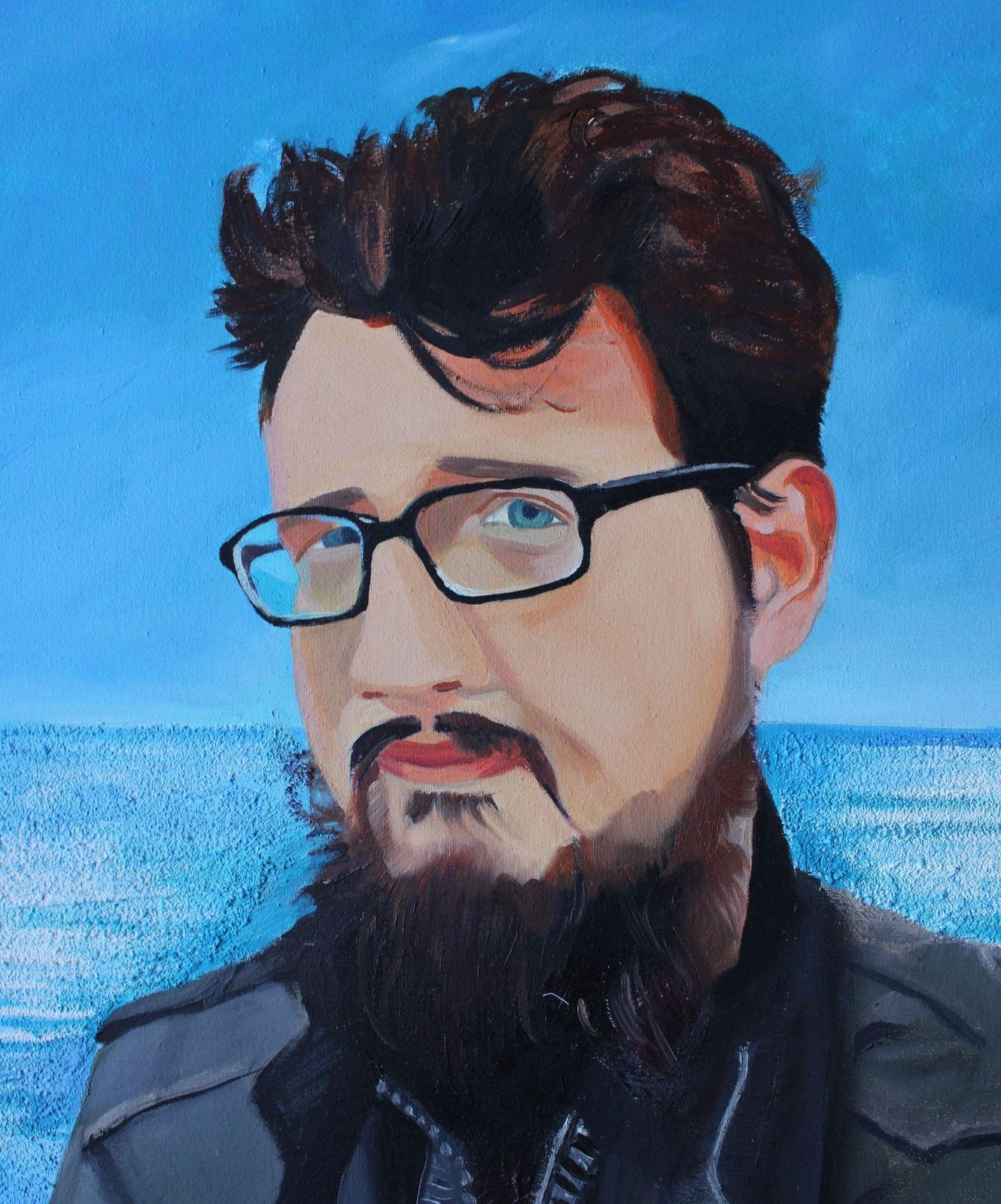 Justine Plankajaedgars On The Shore. Canvas/Oil, 80x60 Cm2025 photo furniture
