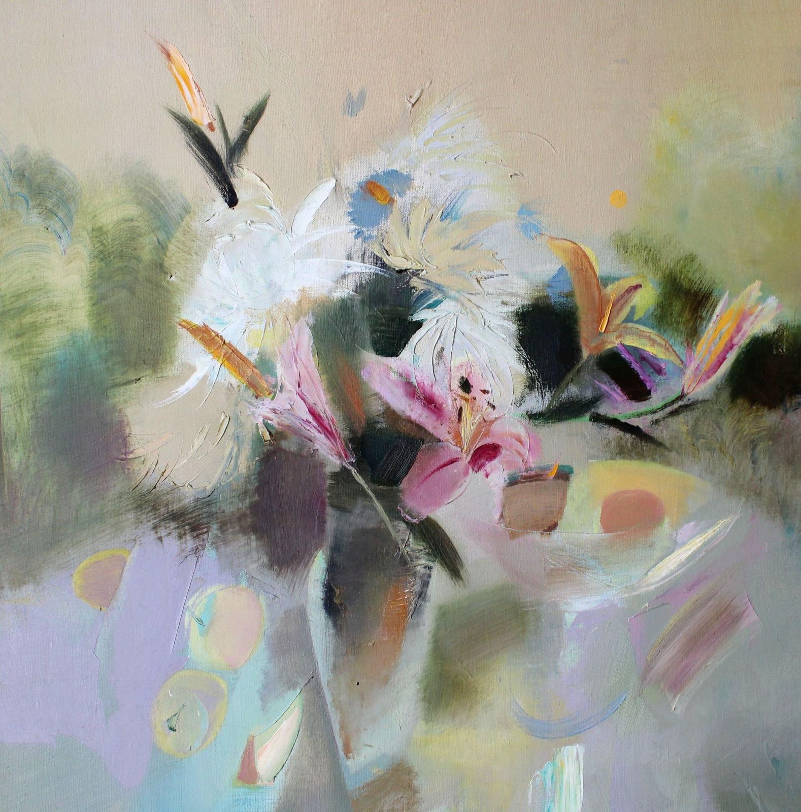 Vita Mercastill Life, Canvas/Oil, 84x72 Cm photo for sale