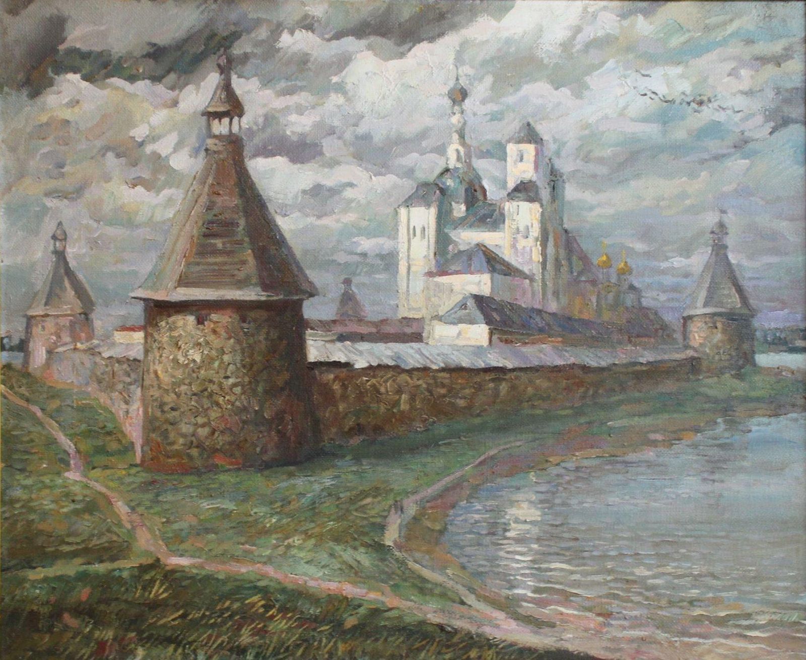 Aleksandrs Misurevsaleksandrs Misurevs(1936 2002) Solavec Monastery, Canvas/Oil, 82x101 Cm, 1976 Cm