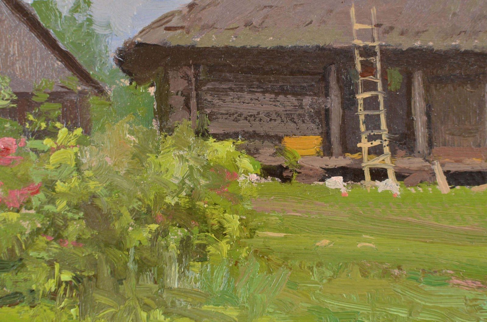 Alfejs Bromults Courtyard, Cardboard/Oil, 43x55 Cm, 19541954 photo vinterior
