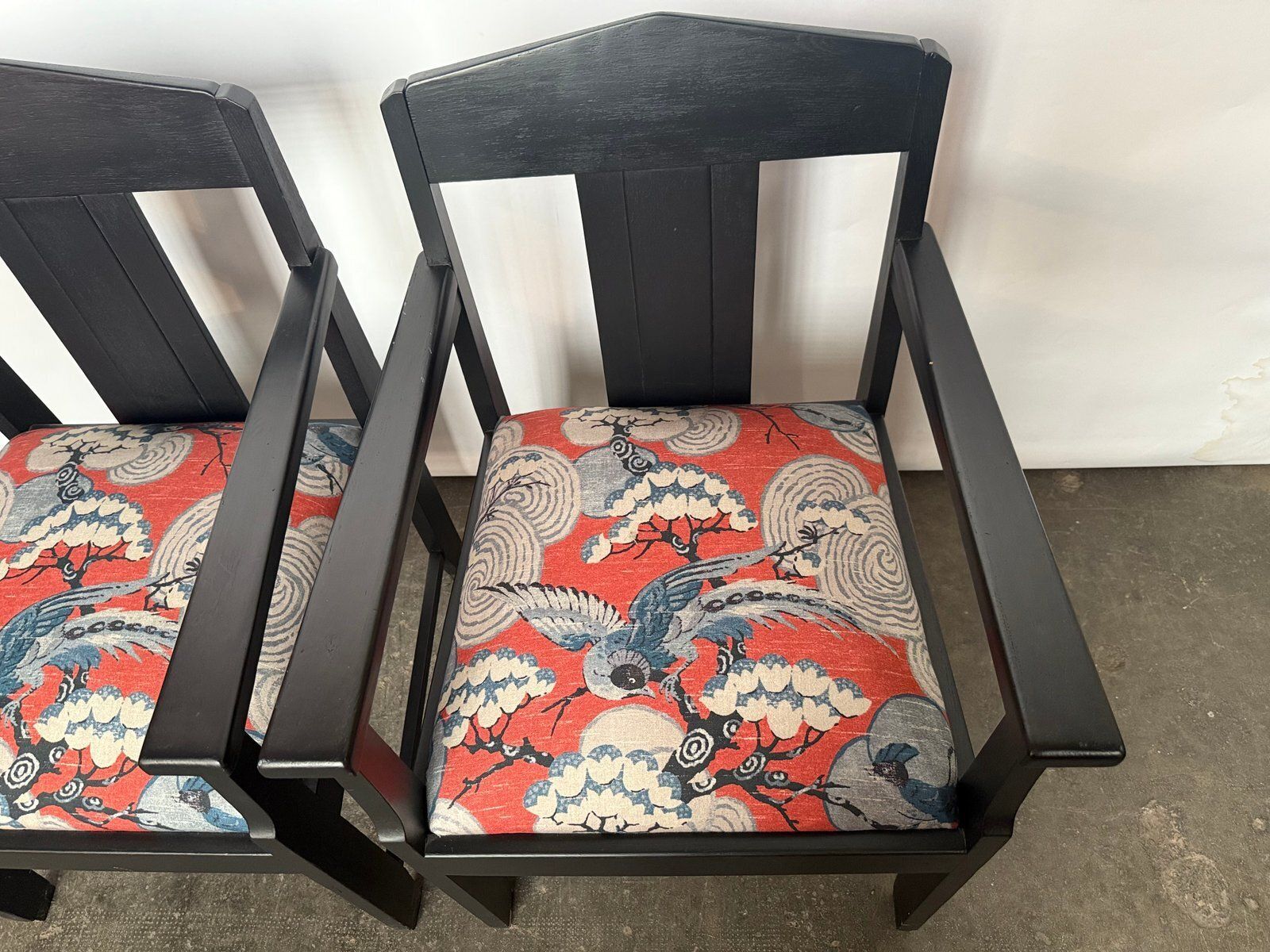 Dutch Art Deco Chairs In Stained Oak, 1930s, Set Of 2 photo Furniture