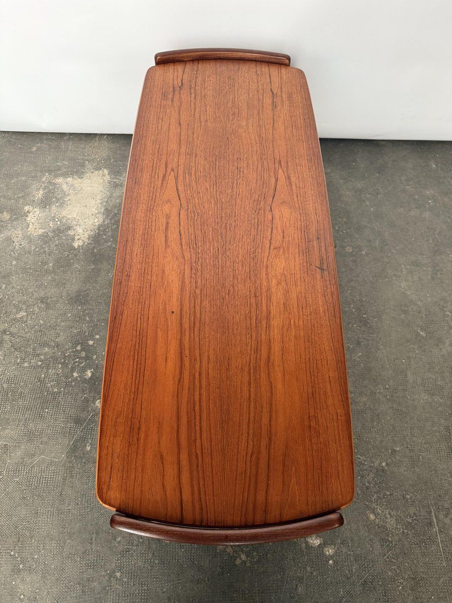 Teak And Formica Coffee Table Attributed To Louis Van Teeffelen For Wébé, 1950s photo for sale