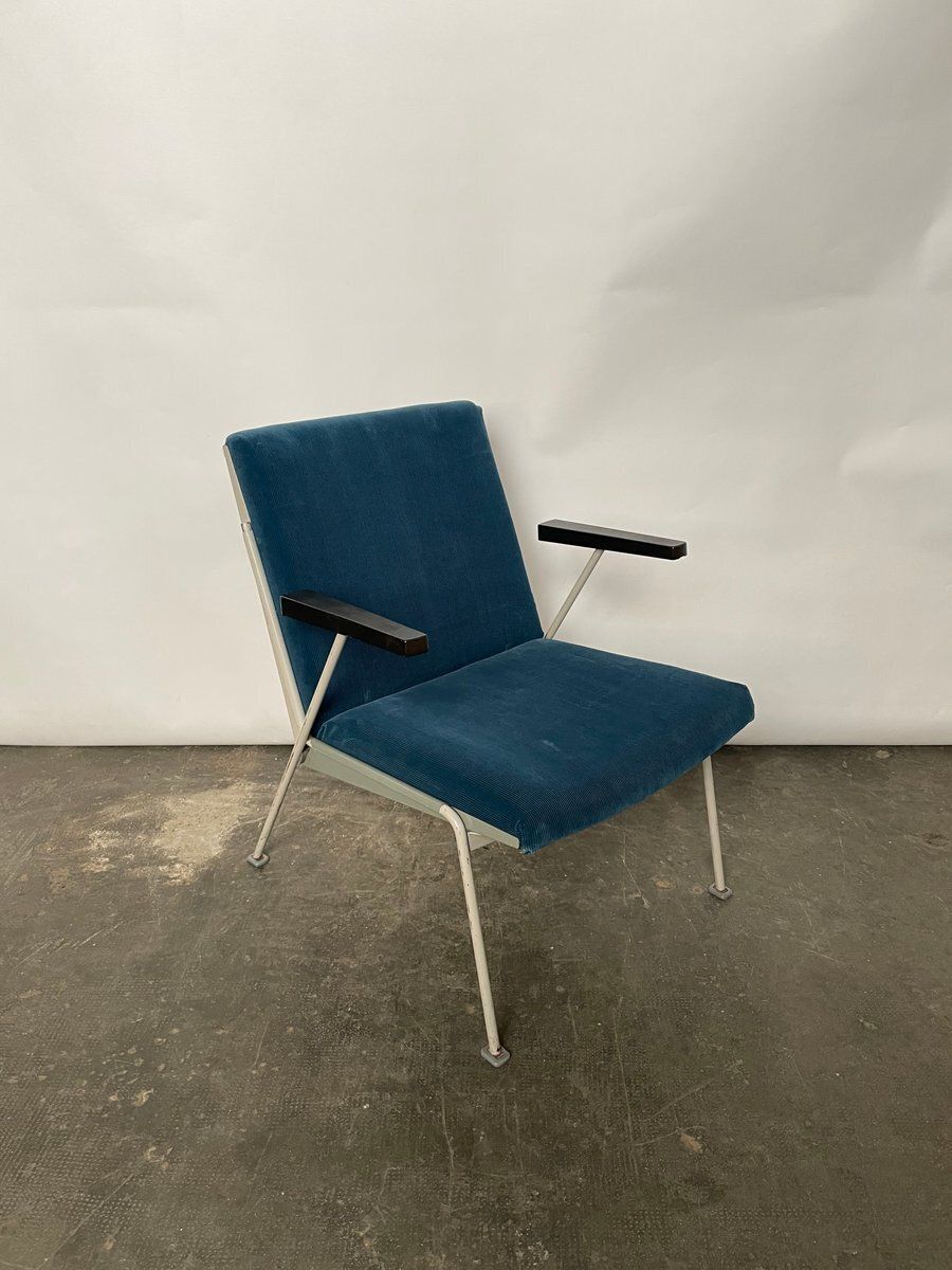 Blue Oase Lounge Chair By Wim Rietveld For Ahrend De Cirkel, 1958