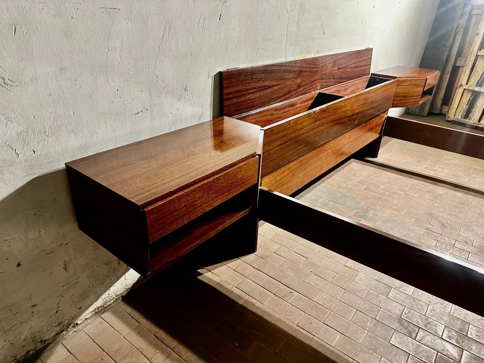 Double Bed In Rosewood, 1960s photo for sale