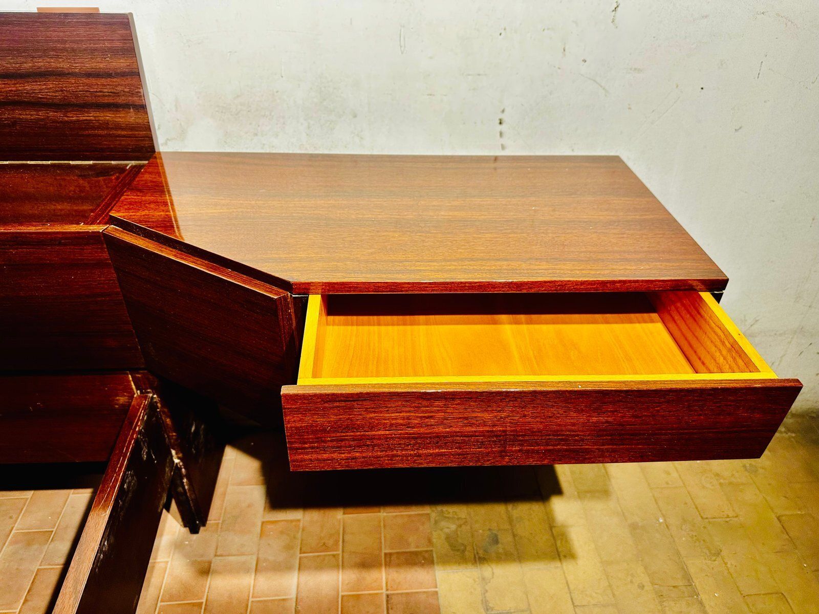 Double Bed In Rosewood, 1960s photo vintage
