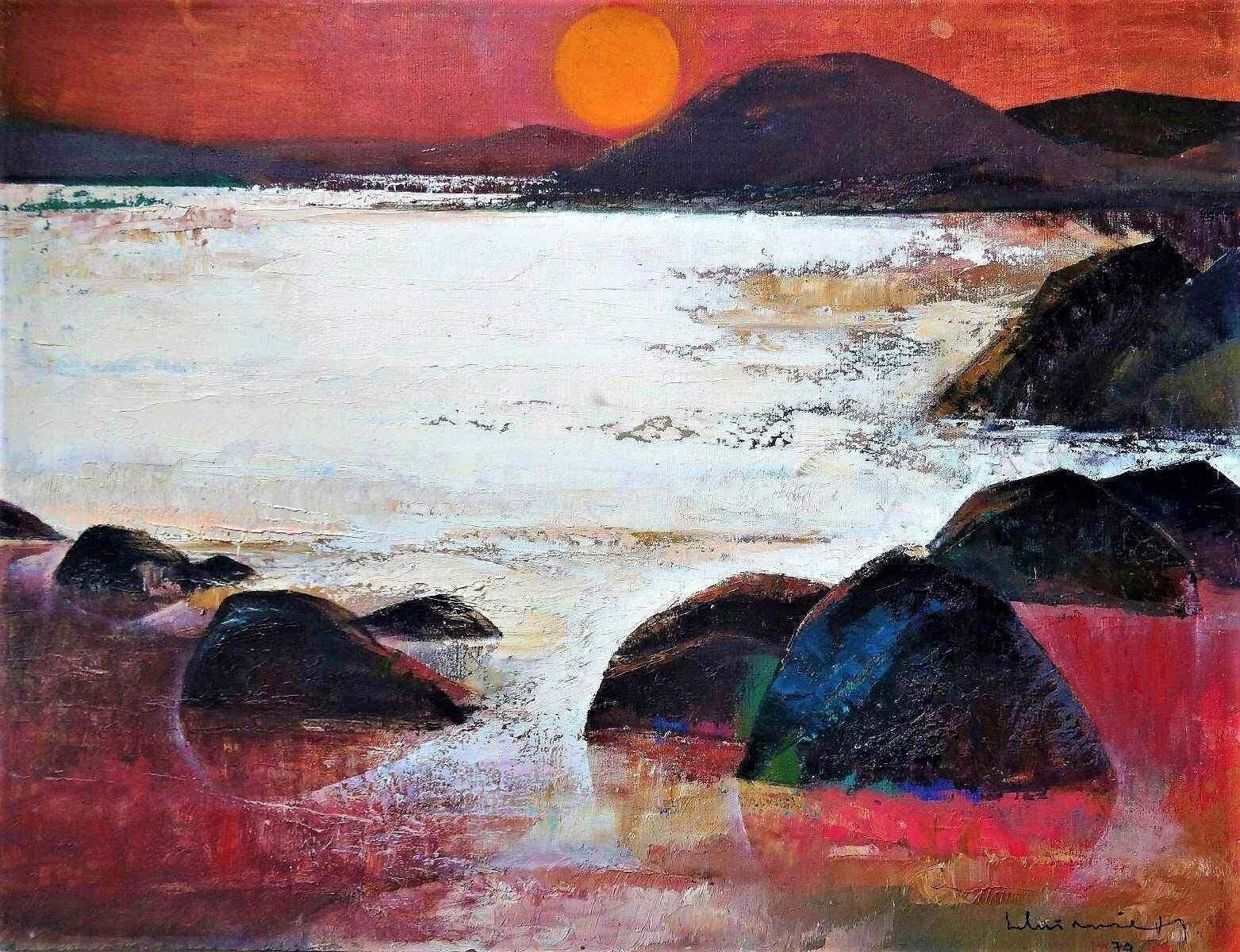 Laimdots Murniekslaimdots Mūrnieks(1922 2011). Sunset, Oil/Canvas, 84x110 Cm, 19791979