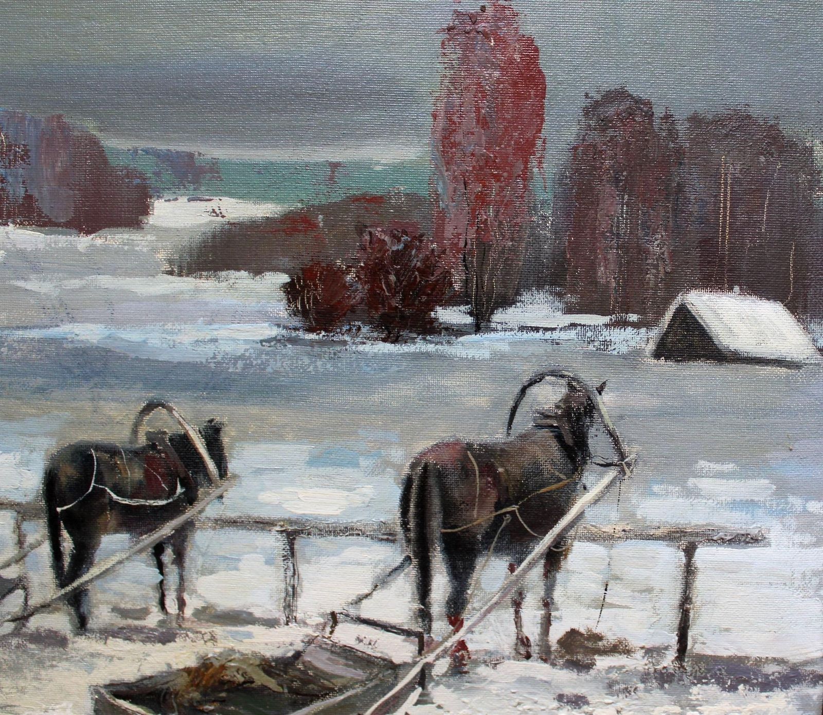 Dailis Rozlapa Dailis Rožlapa (1932 2014) Near Slita, Cardboard/Oil, 65x85cm, 1985 photo 1414.0