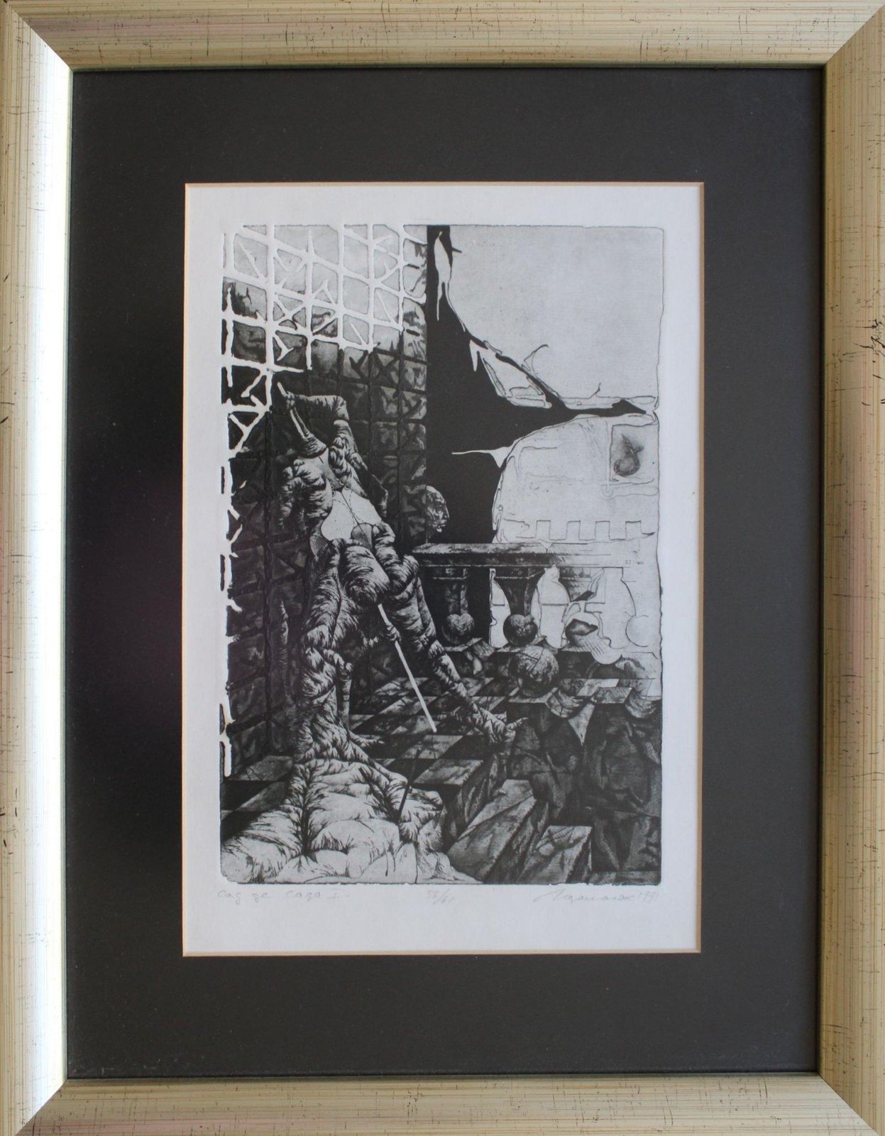 Podolczak Igorsade's Garden  Paper/Etching, 56/61, 24x16 Cm1984 photo furniture
