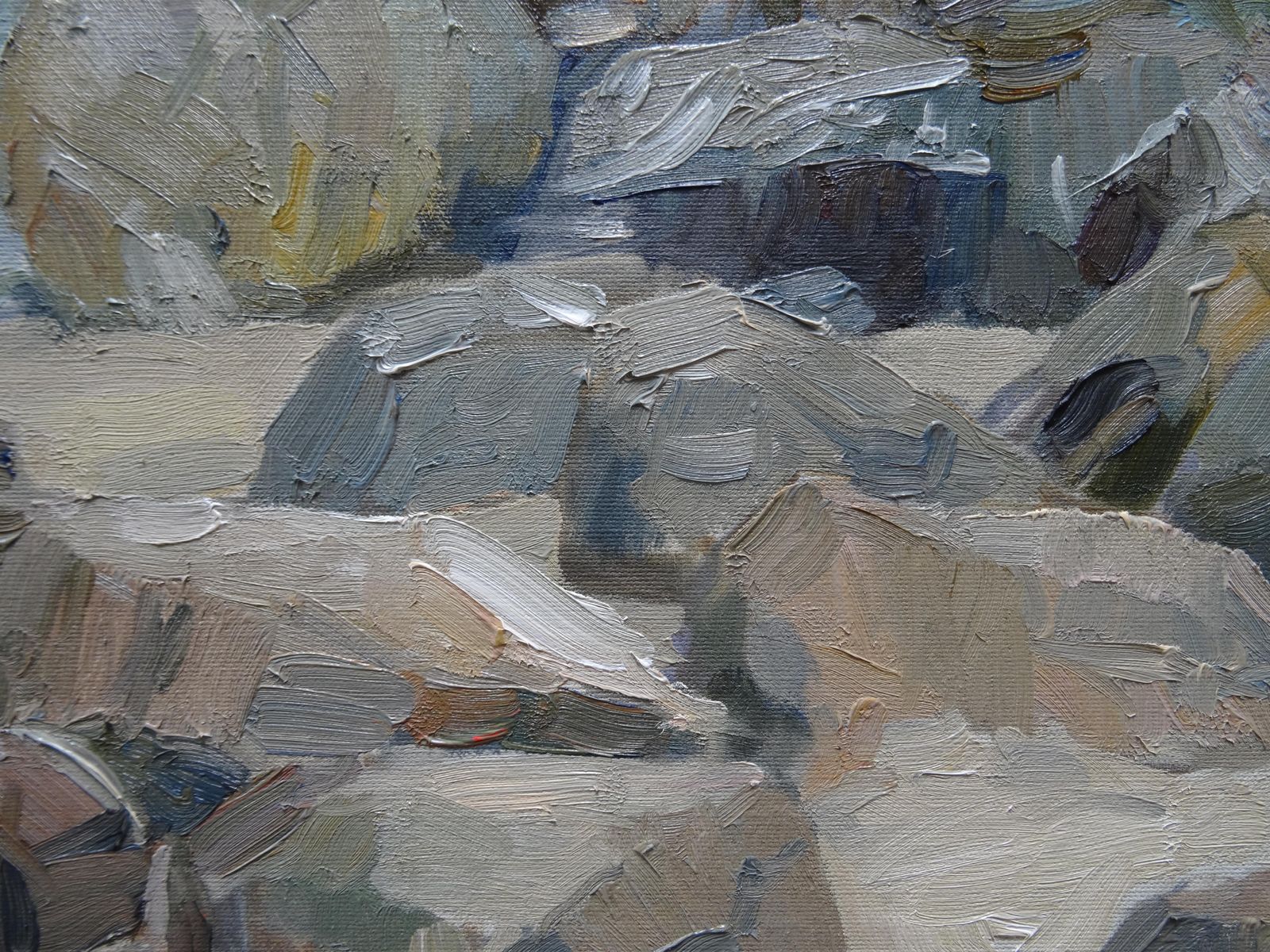 Gutmanis Andislapmezciems Pier  Oil/Canvas, 50x80 Cm2021 photo for sale