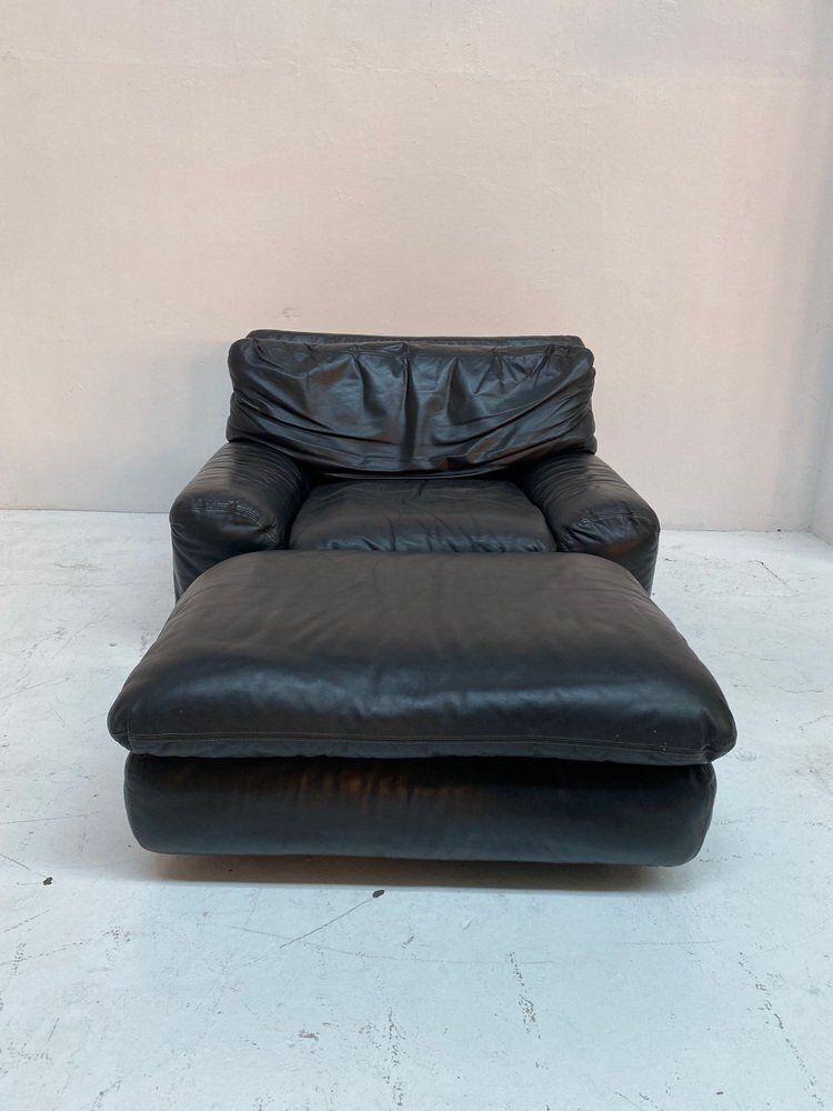Set Of Lounge Chair & Ottoman Bengodi By Cini Boeri For Arflex, 1970s photo furniture