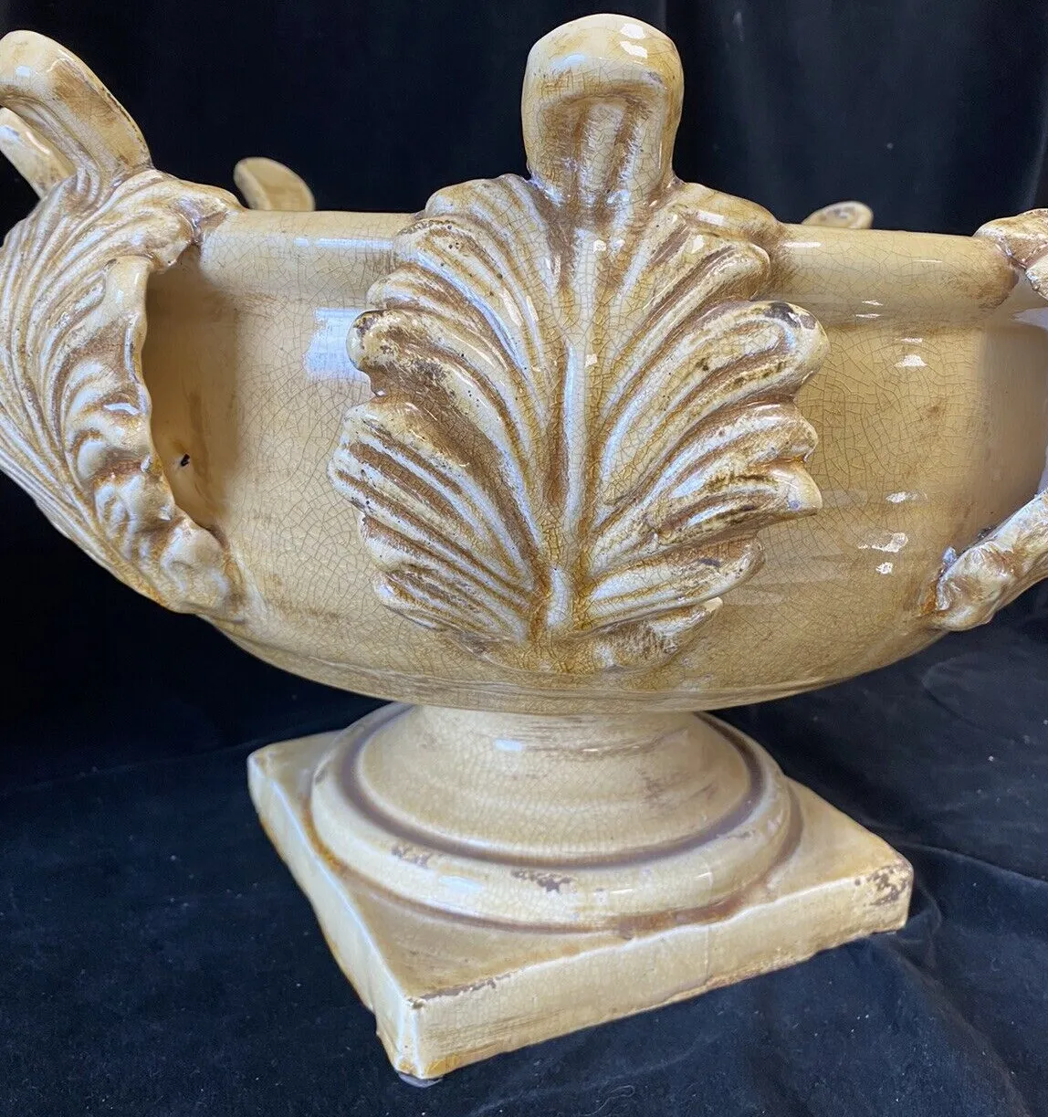 photo furniture Huge Vintage French Stoneware Centrepiece Classical Urn Planter Bowl