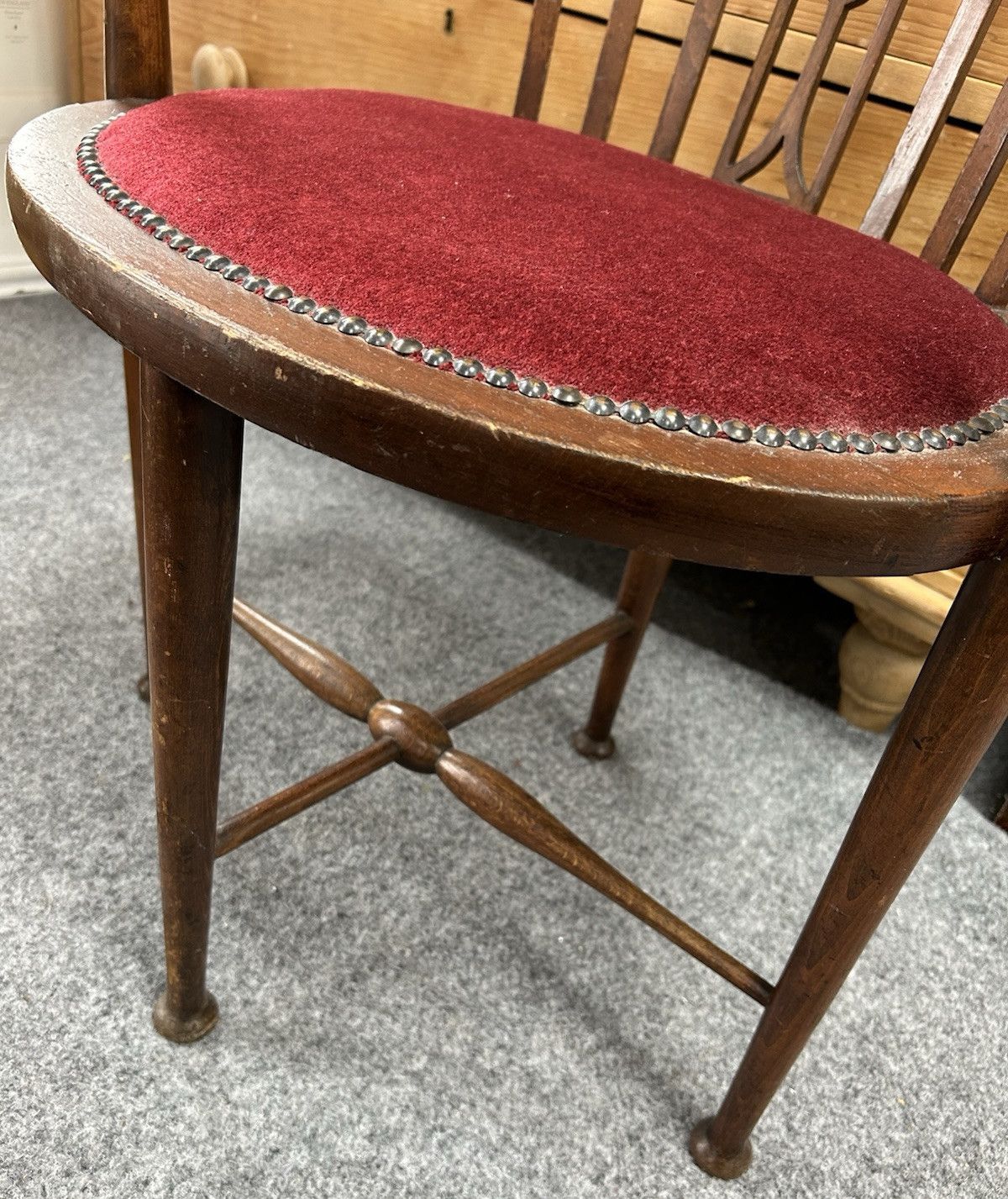 photo for sale Antique Curved Bow Back Tub Chair / Desk Chair