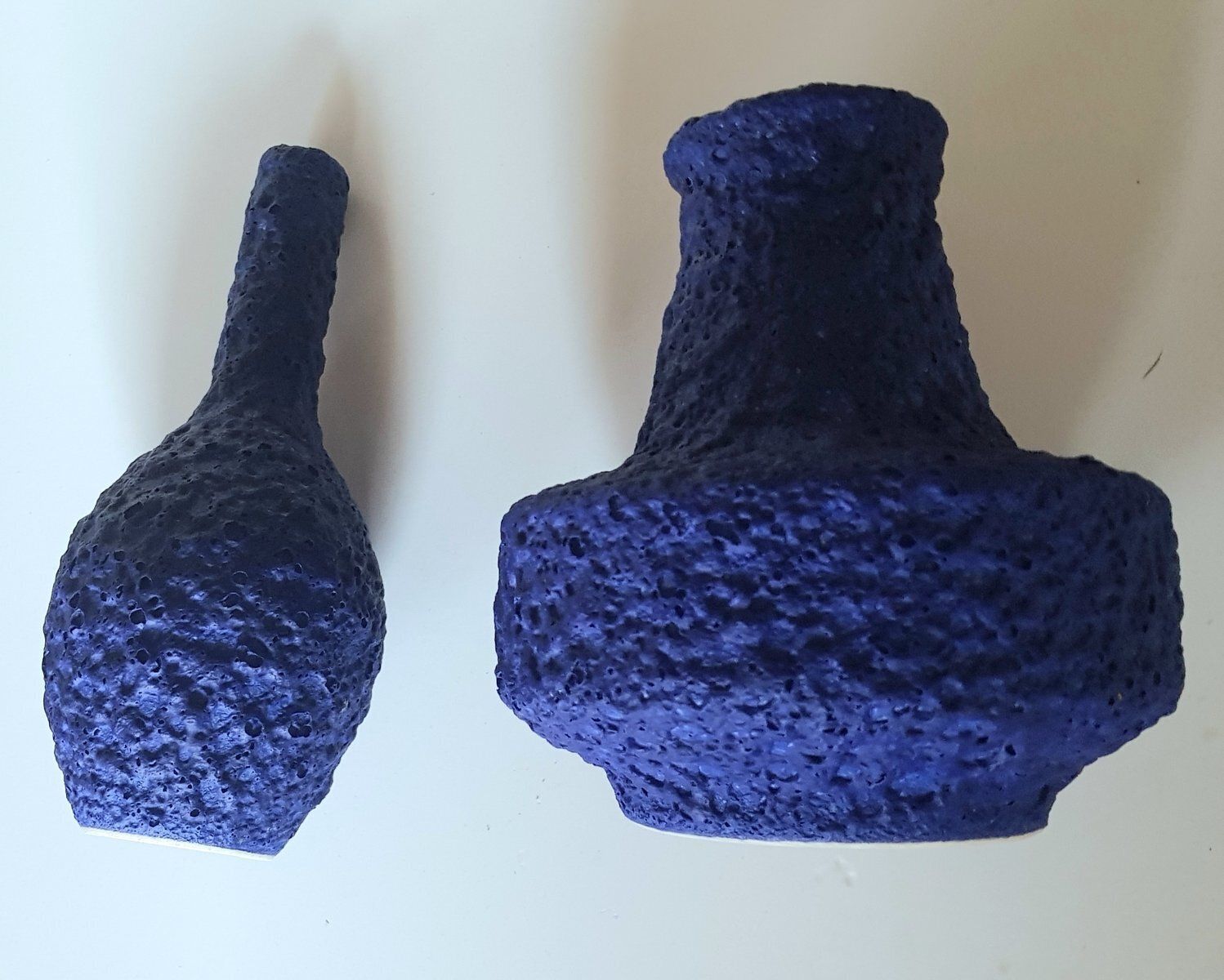 Fat Lava Ceramic Vases In Royal Blue, 1960s, Set Of 2 photo furniture