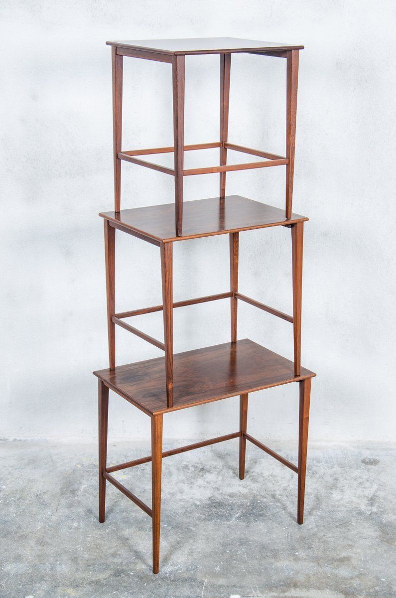 Danish Rosewood Nesting Tables, 1960s, Set Of 3 photo vinterior