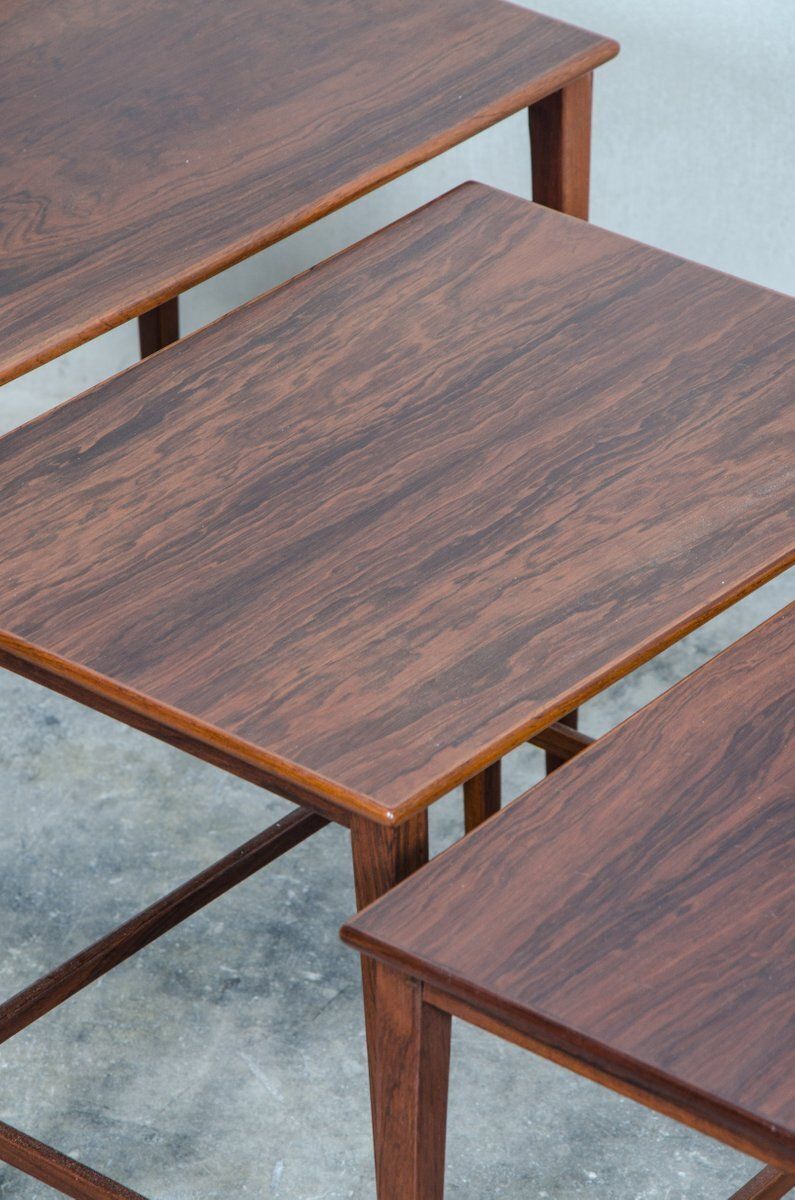 Danish Rosewood Nesting Tables, 1960s, Set Of 3 photo buy