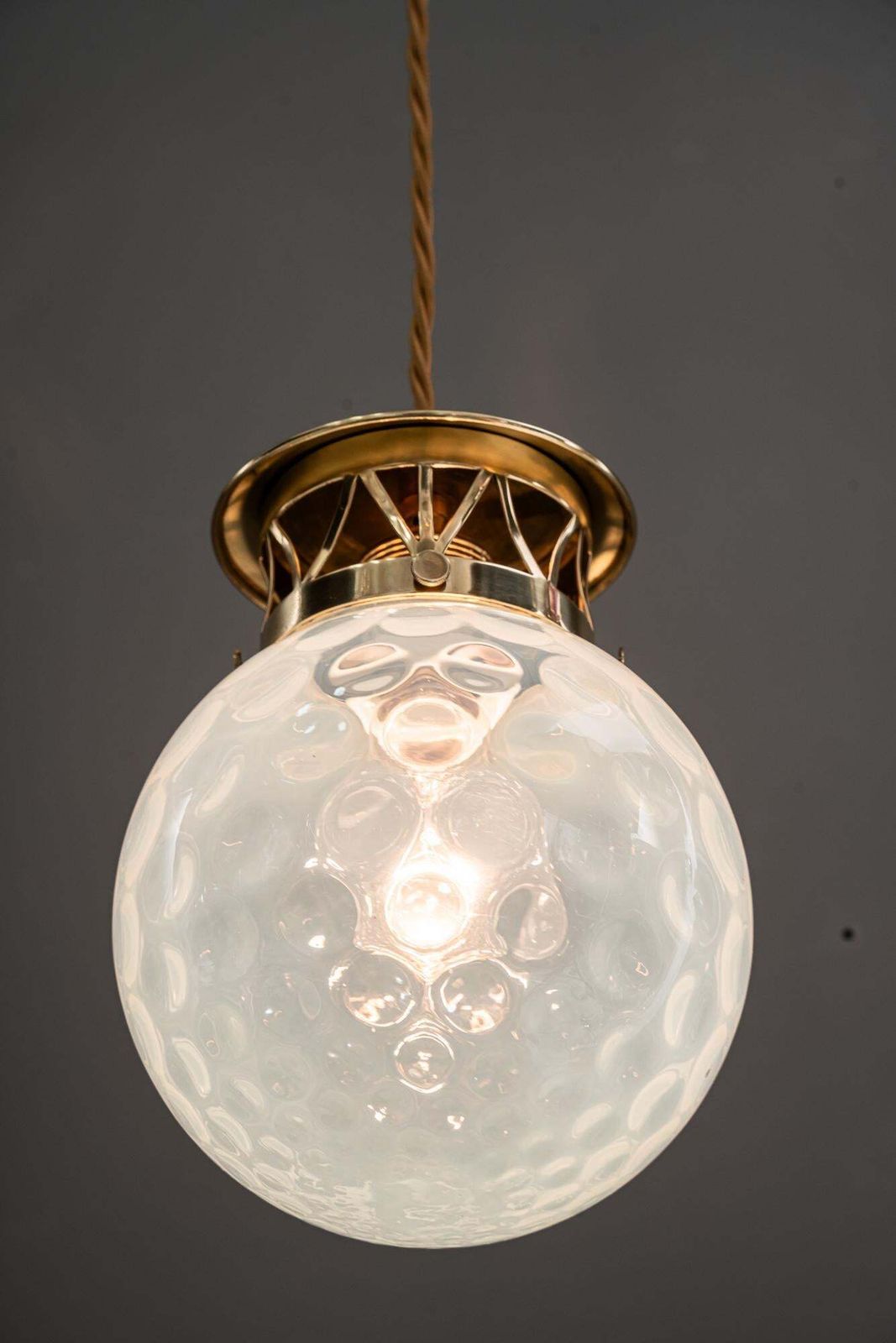 Lighting Koloman Moser Attributed To Bakalowits & Söhne Pendants With Loetz Glass Shade photo
