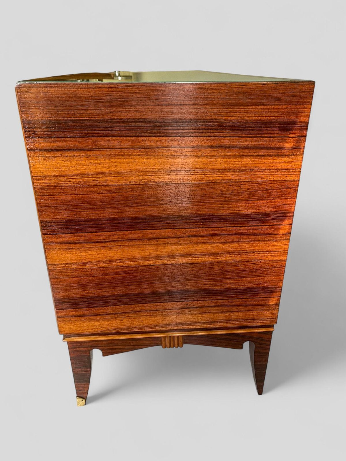 Furniture Italian Mid Century Sideboard Or Chest Of Drawers In  Maple Root, 1950s photo