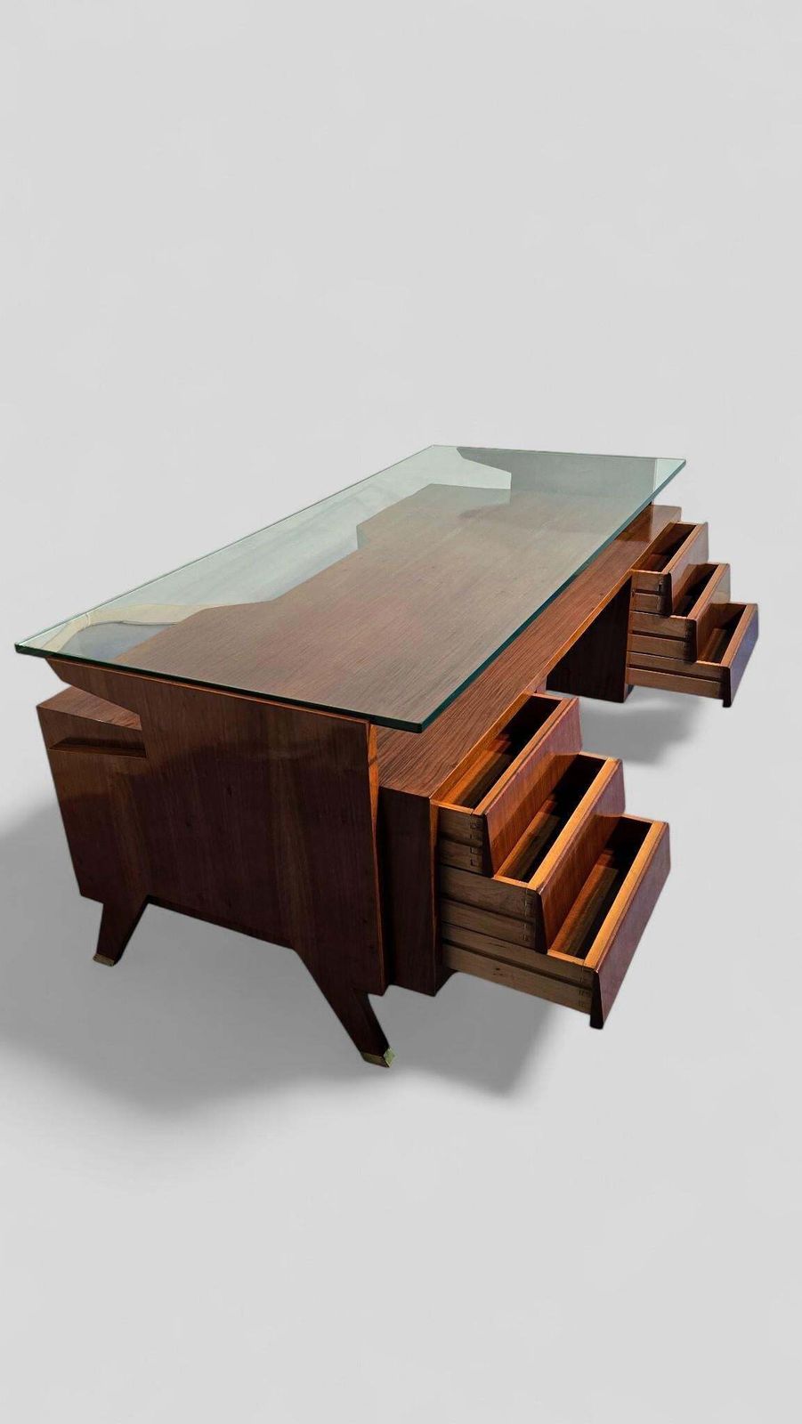 Furniture Italian Midcentury Presidential Executive Table Desk Designed By Vittorio Dassi photo
